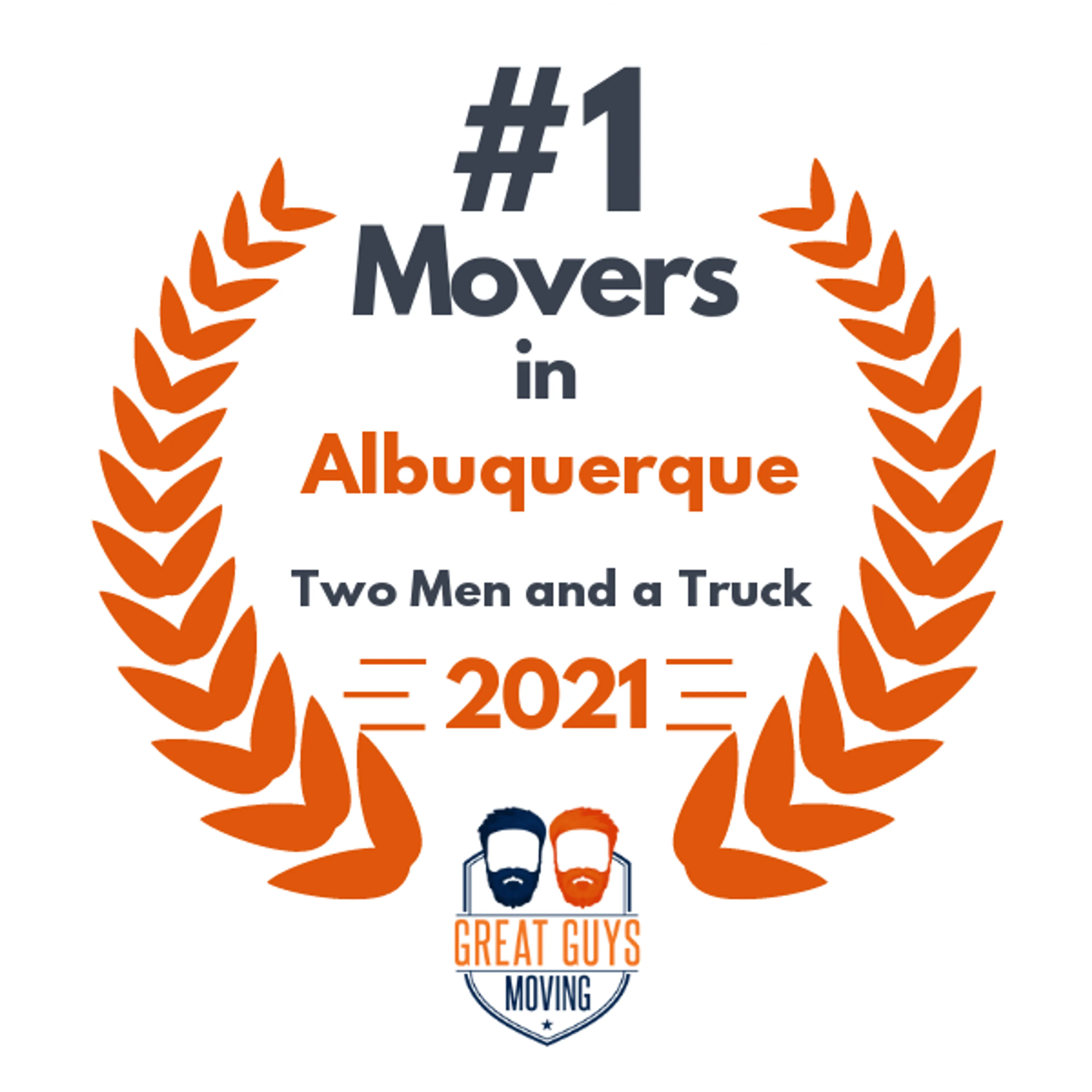 #1 Ranked Movers in Albuquerque, NM 2021 award
