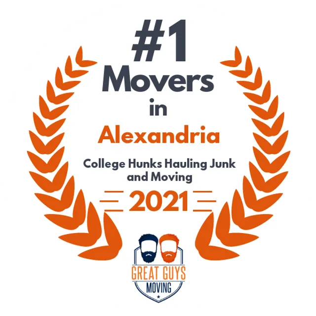 #1 Ranked Movers in Alexandria, VA 2021 award