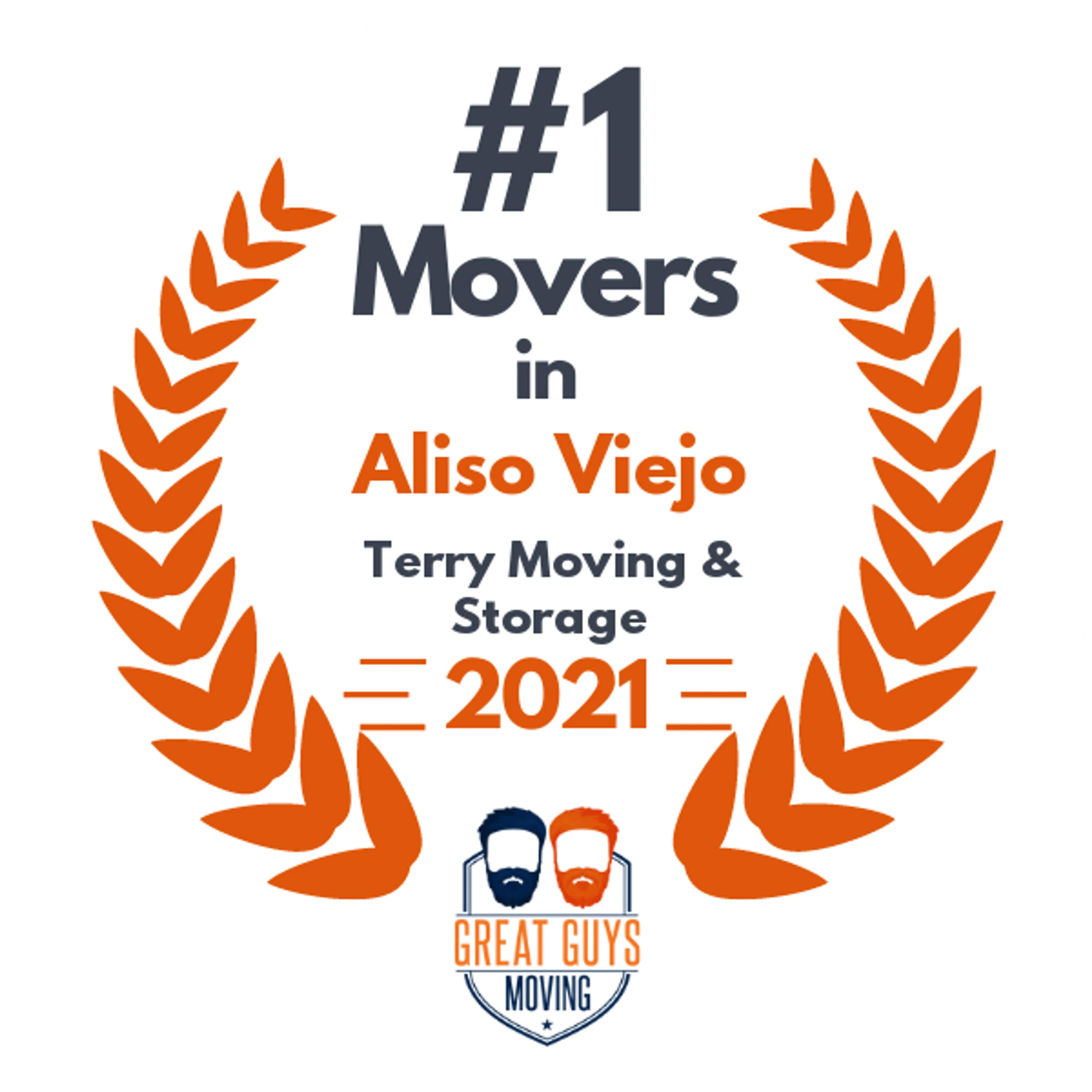 #1 Ranked Movers in Santa Ana, CA 2021 award