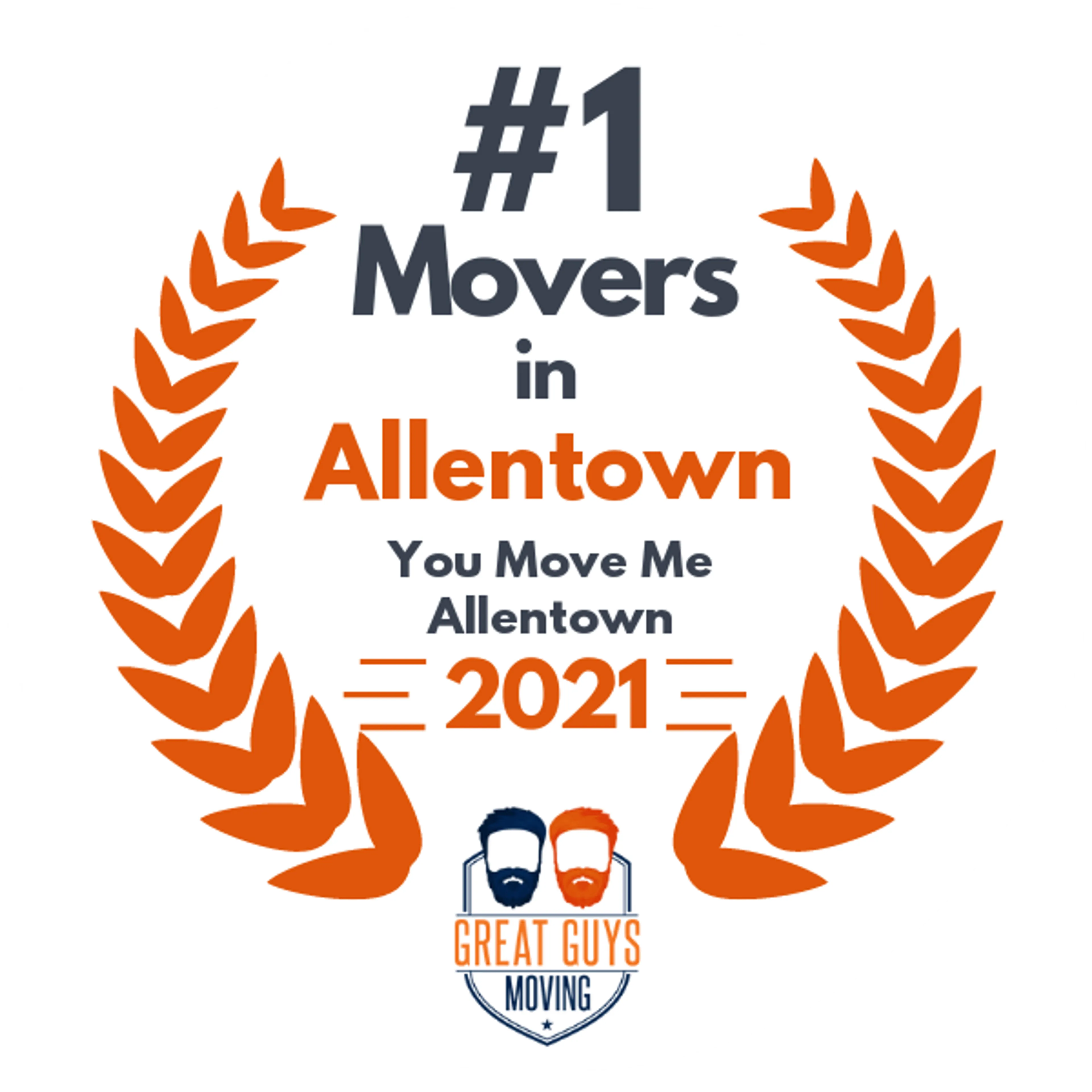 #1 Ranked Movers in Allentown, PA 2021 award