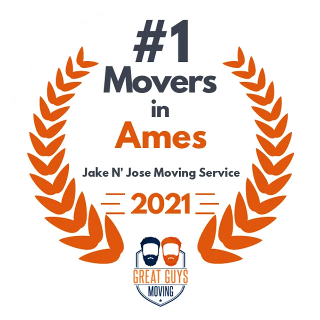 #1 Ranked Movers in Des Moines, IA 2021 award