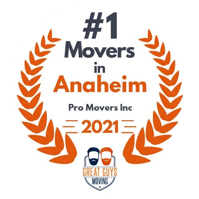 #1 Ranked Movers in Long Beach, CA 2021 award