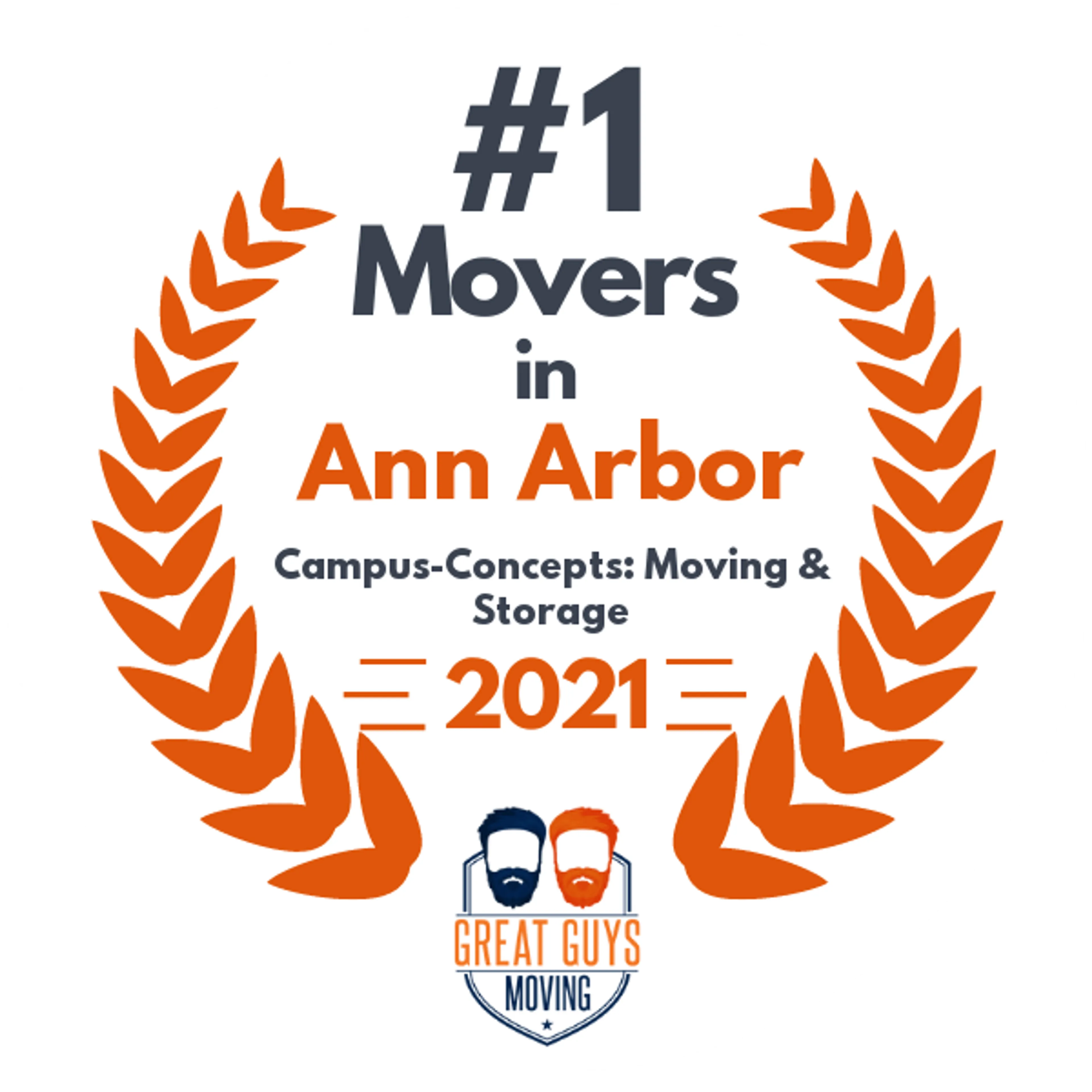 #1 Ranked Movers in Warren, MI 2021 award