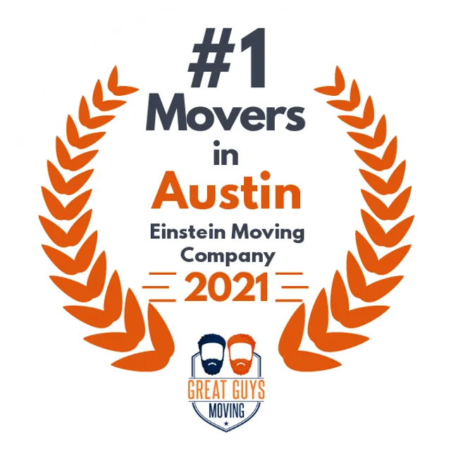 #1 Ranked Movers in Austin, TX 2021 award