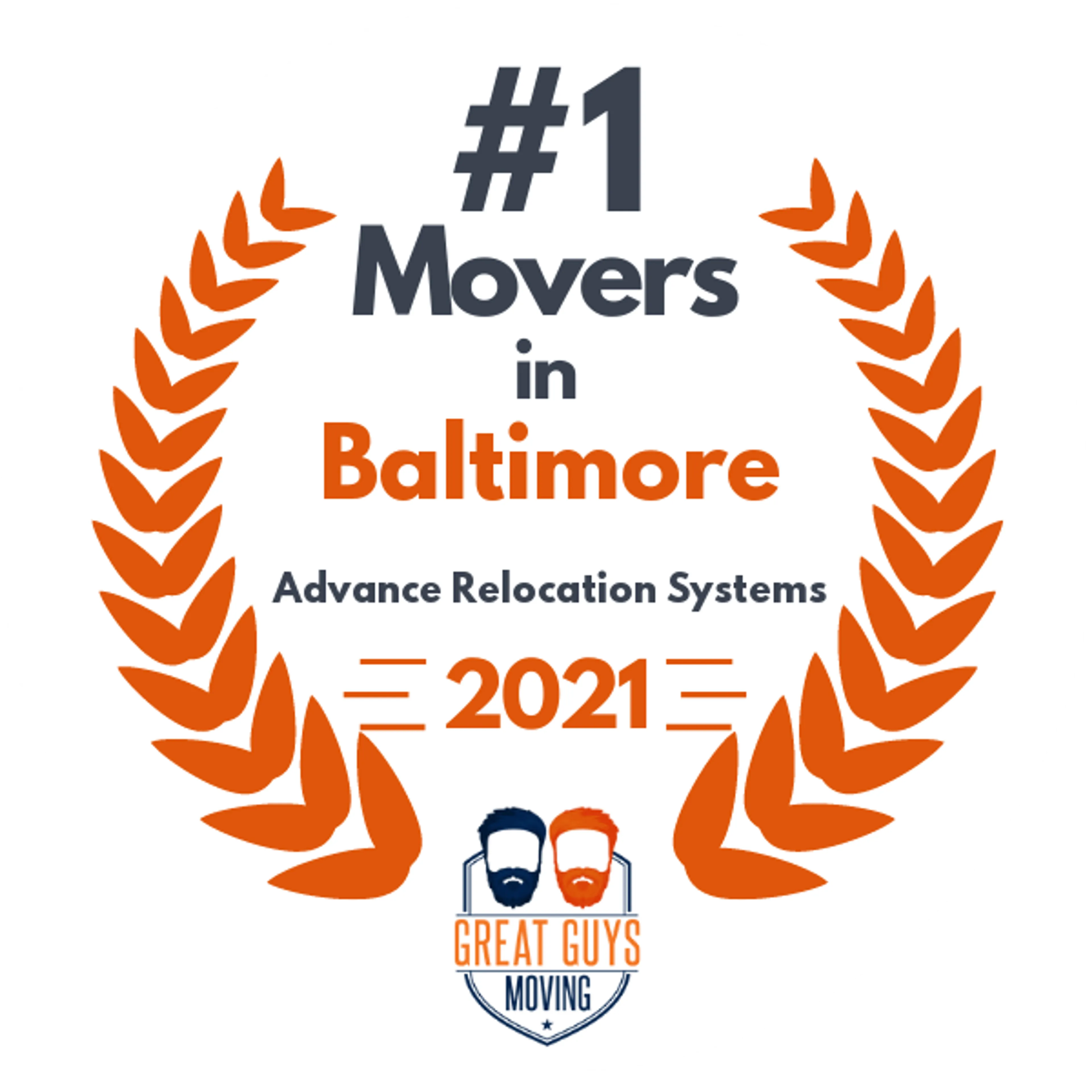 #1 Ranked Movers in Baltimore, MD 2021 award