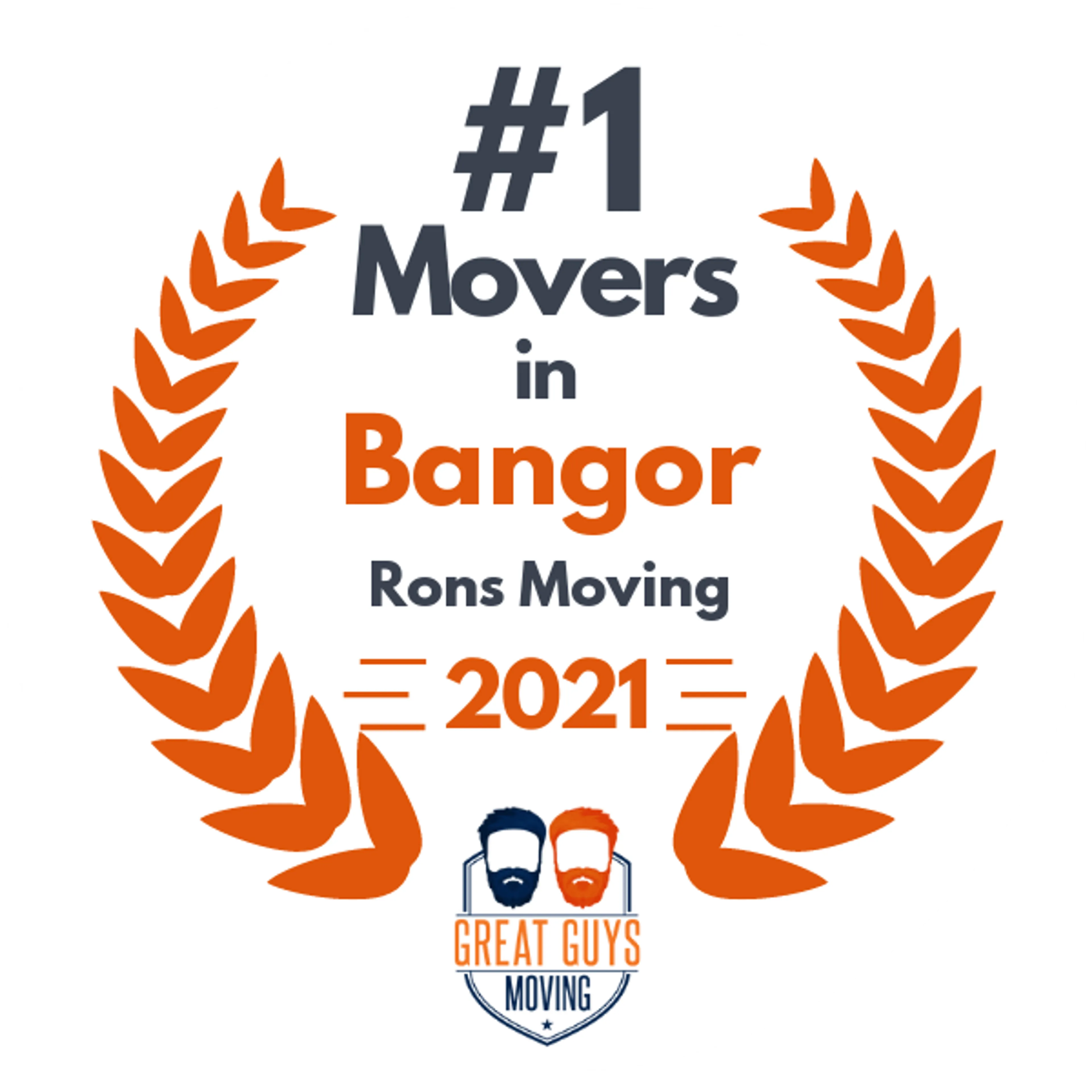 #1 Ranked Movers in Bangor, ME 2021 award