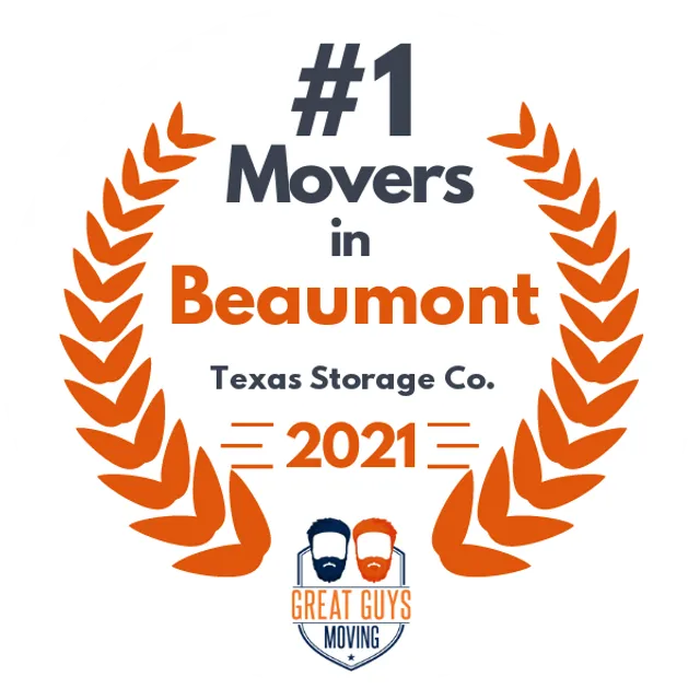 #1 Ranked Movers in Beaumont, TX 2021 award