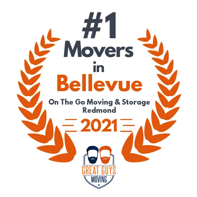 #1 Ranked Movers in Bellevue, WA 2021 award