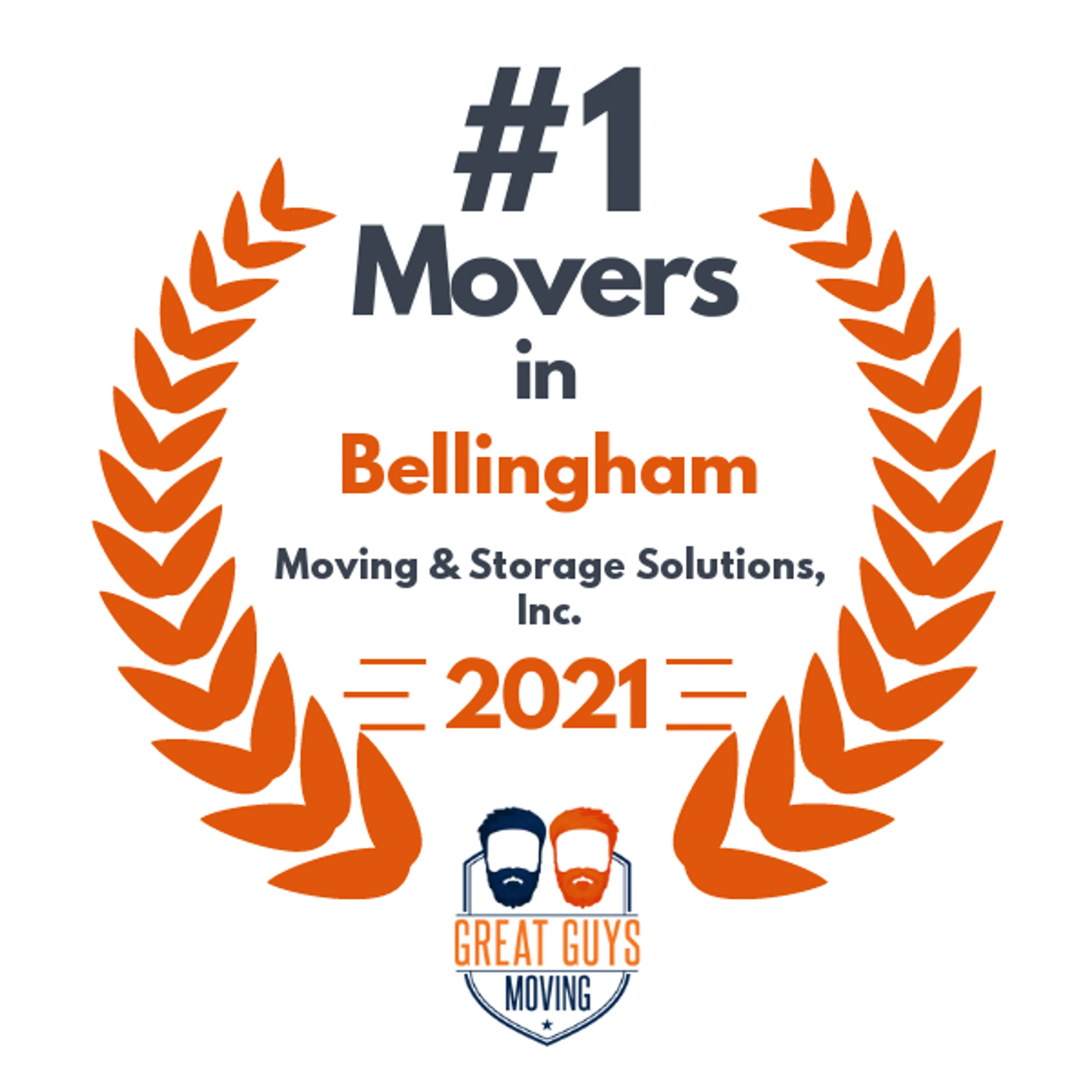 #1 Ranked Movers in Bellingham, WA 2021 award