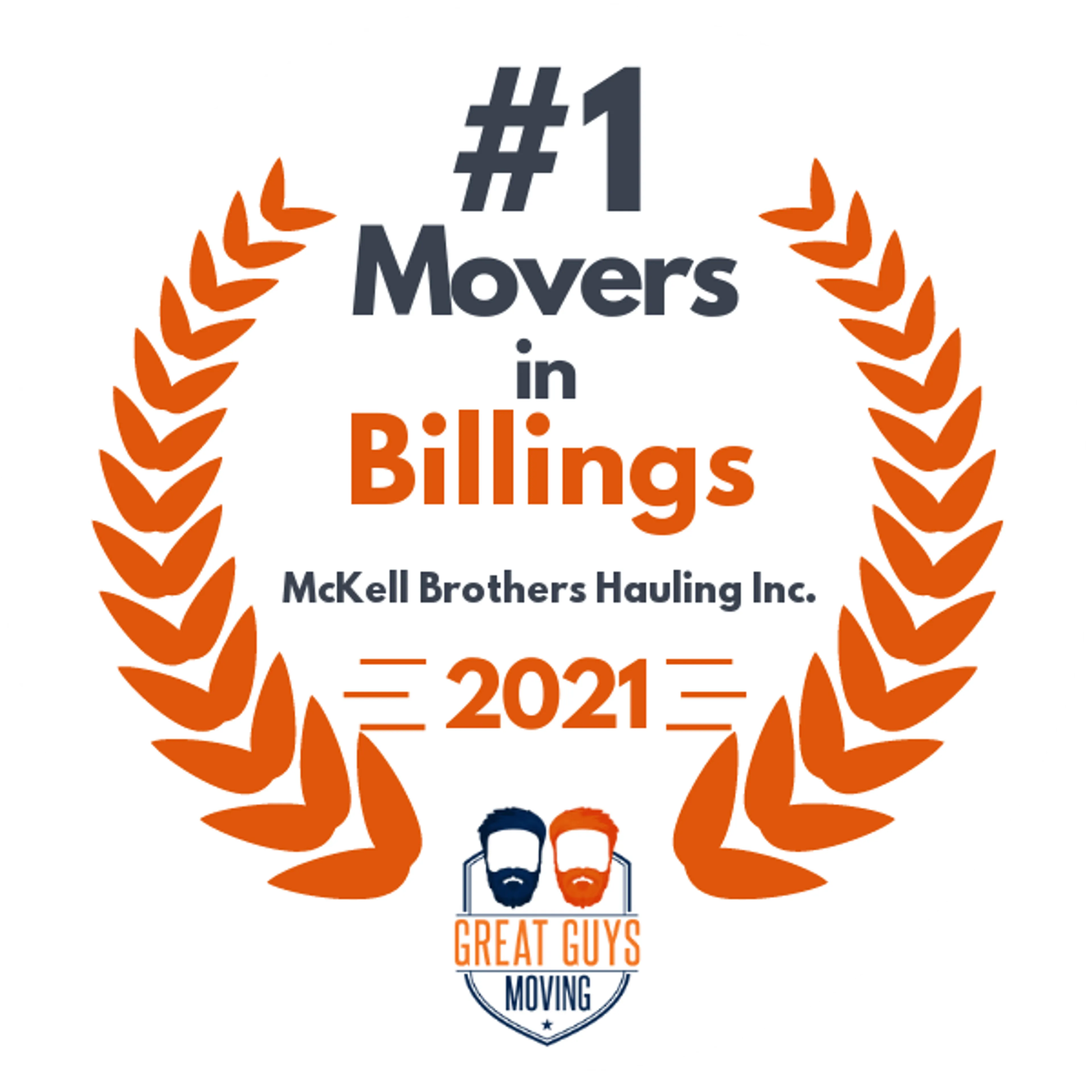 #1 Ranked Movers in Billings, MT 2021 award
