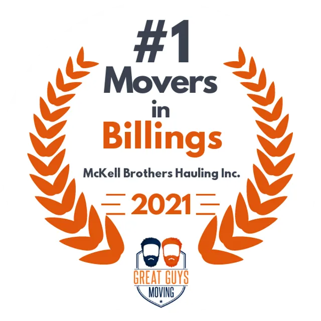 #1 Ranked Movers in Billings, MT 2021 award