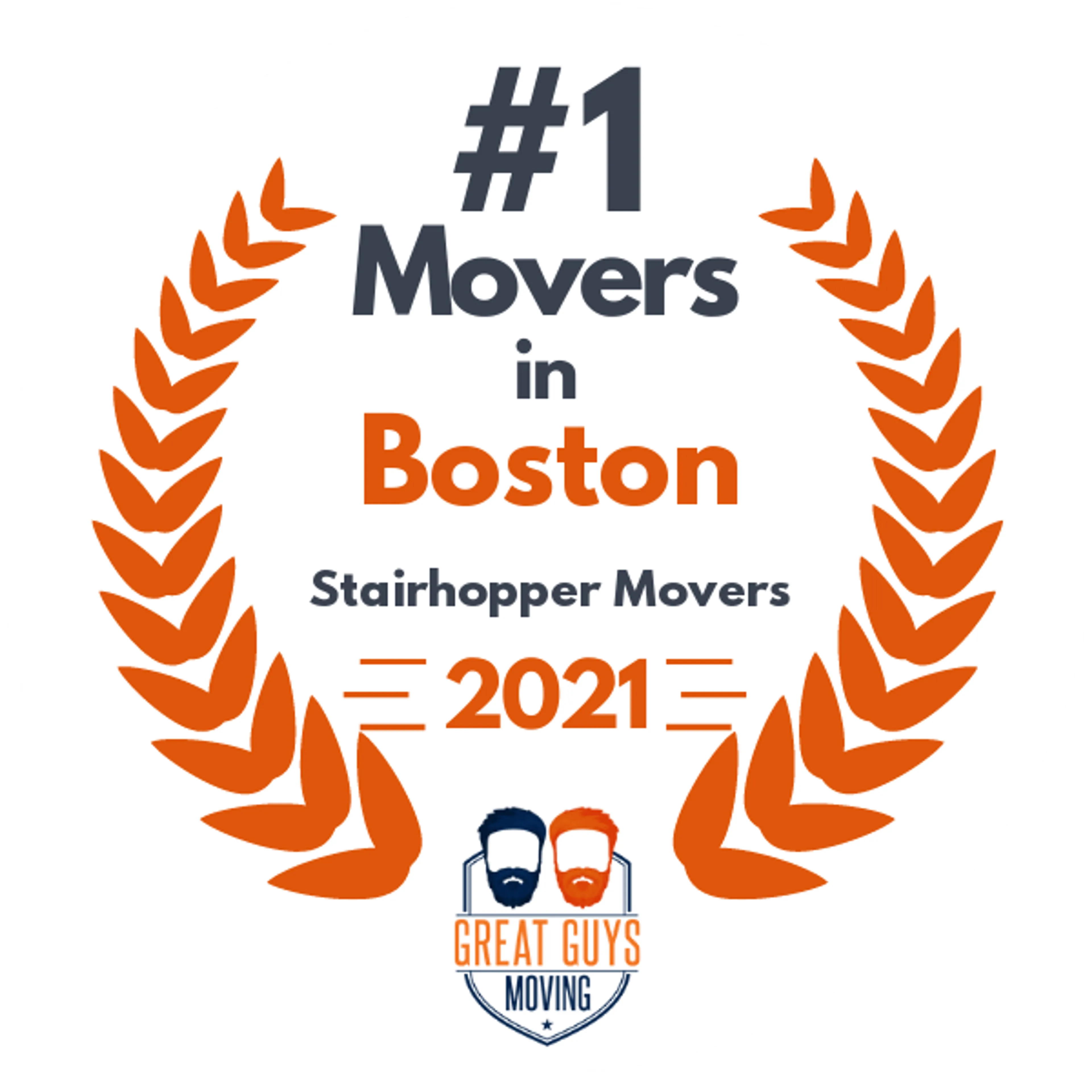 #1 Ranked Movers in Boston, MA 2021 award
