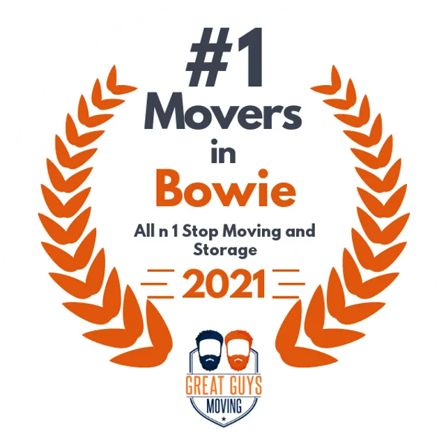 #1 Ranked Movers in Washington DC, DC 2021 award