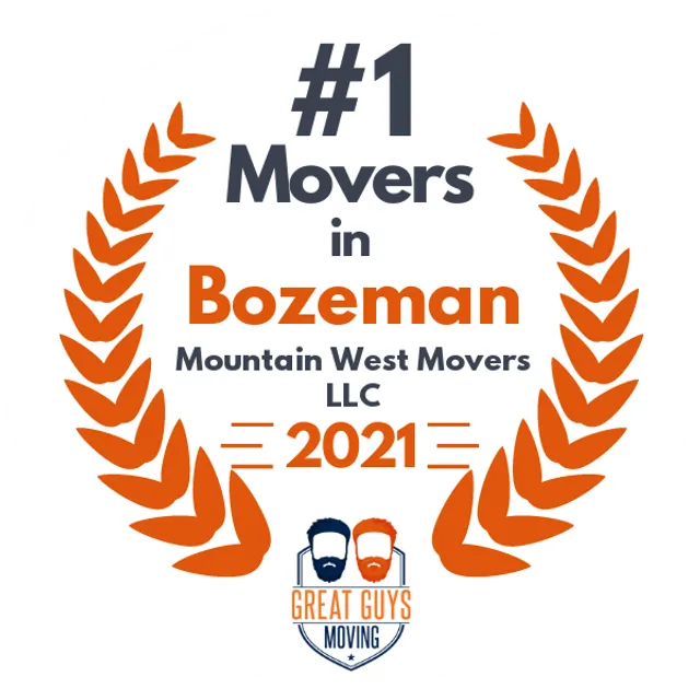 #1 Ranked Movers in Bozeman, MT 2021 award