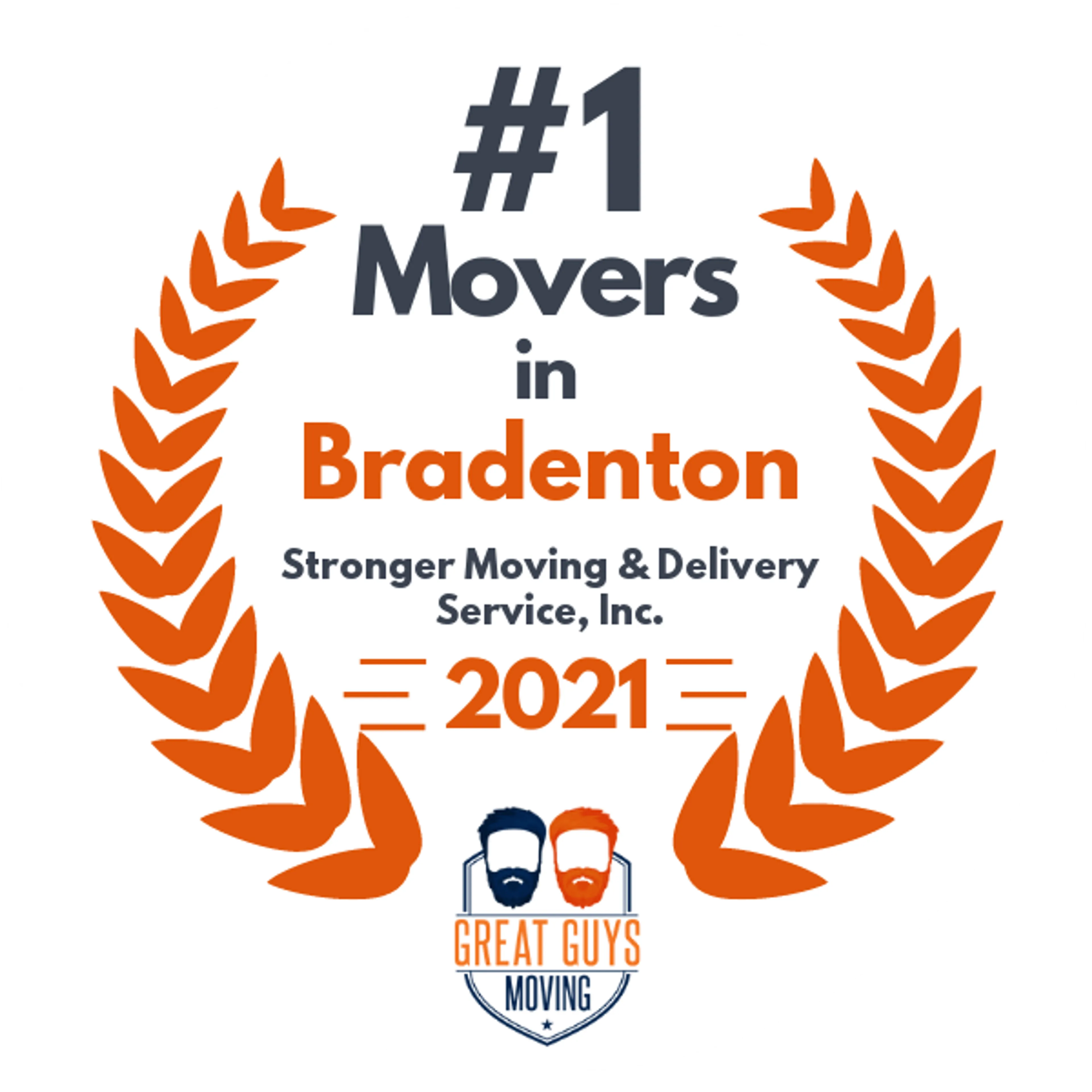 #1 Ranked Movers in St. Petersburg, FL 2021 award