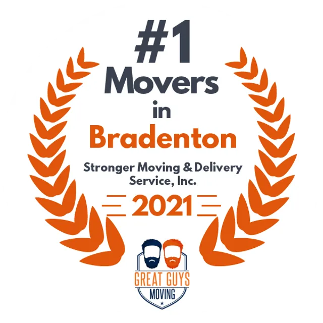 #1 Ranked Movers in St. Petersburg, FL 2021 award