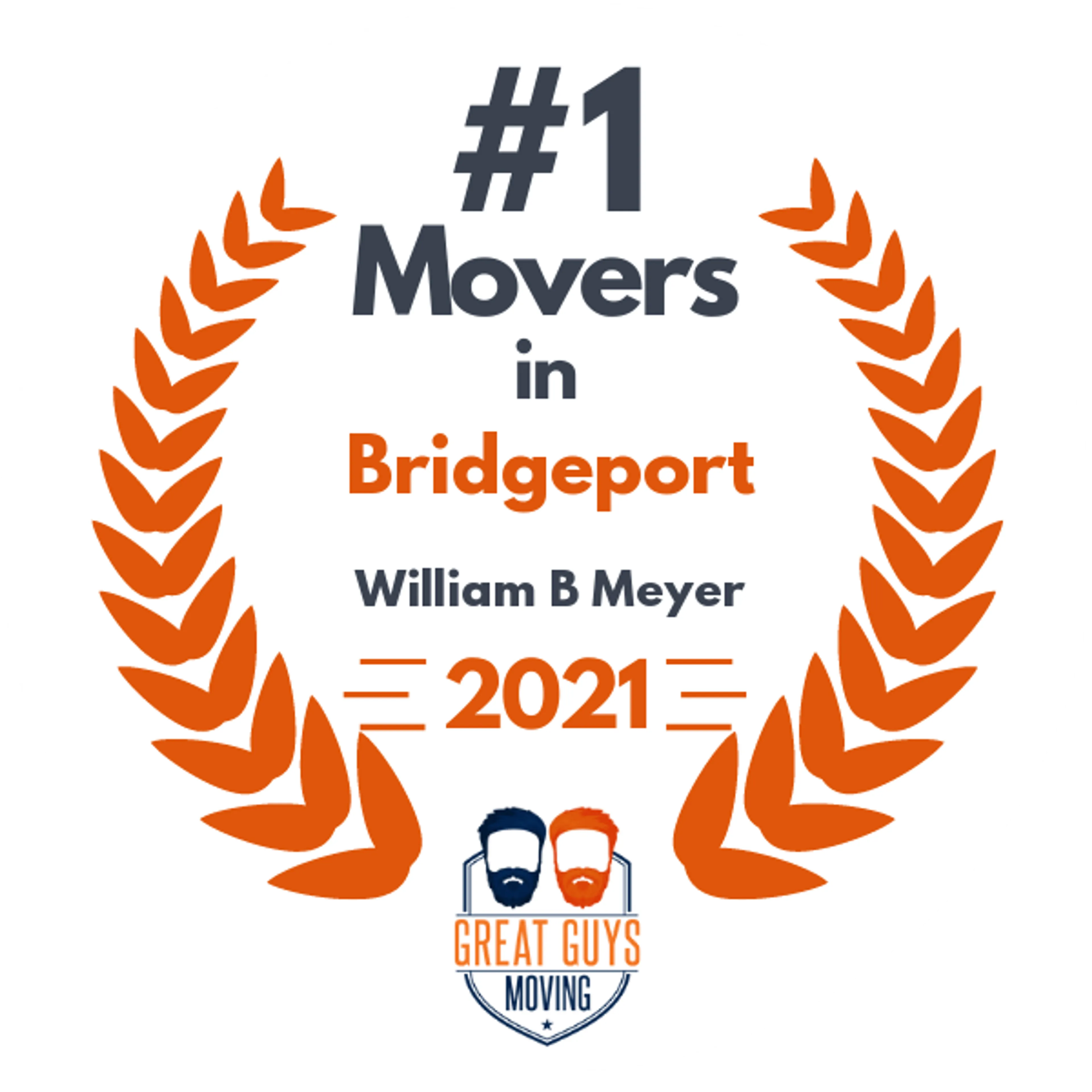 #1 Ranked Movers in Bridgeport, CT 2021 award