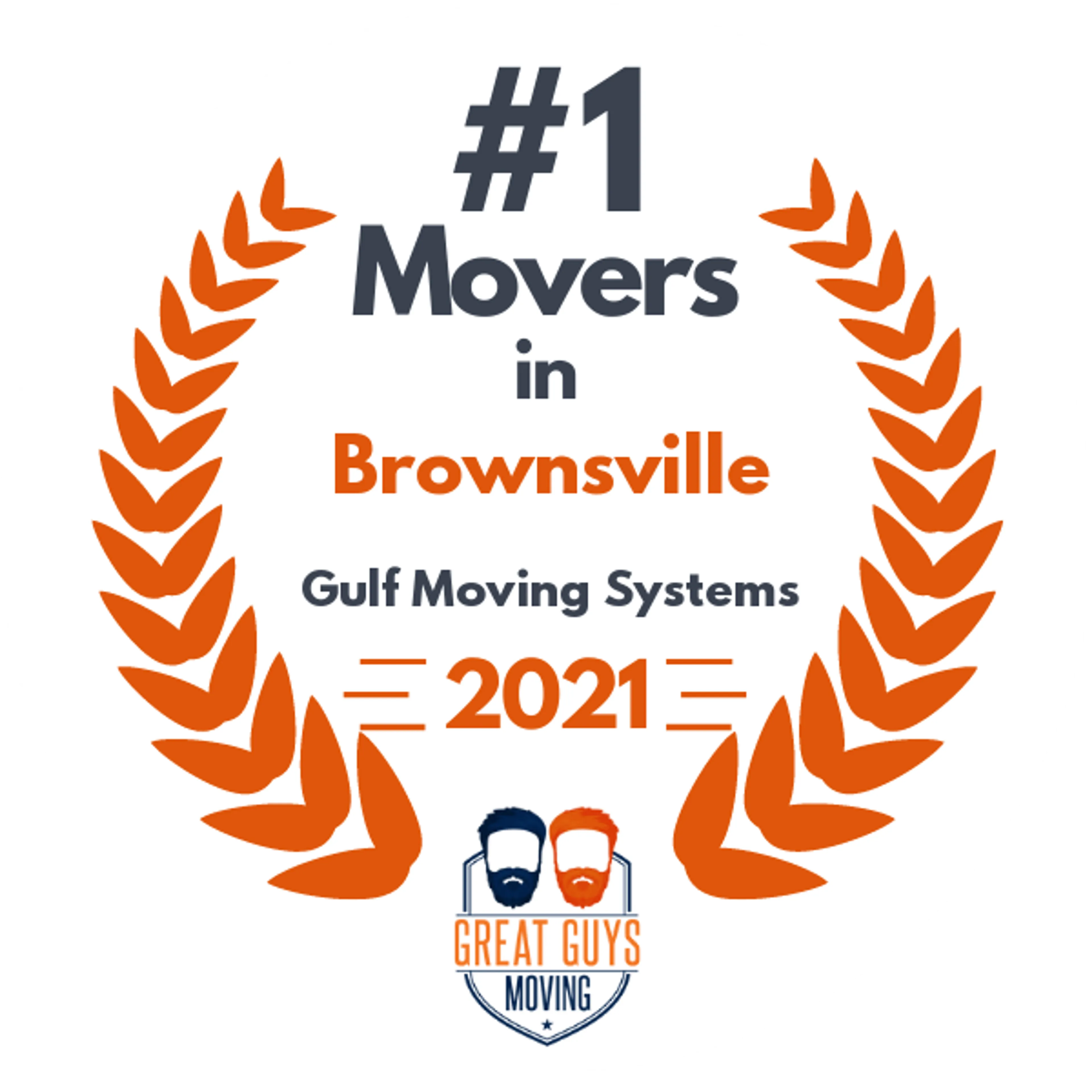 #1 Ranked Movers in Brownsville, TX 2021 award