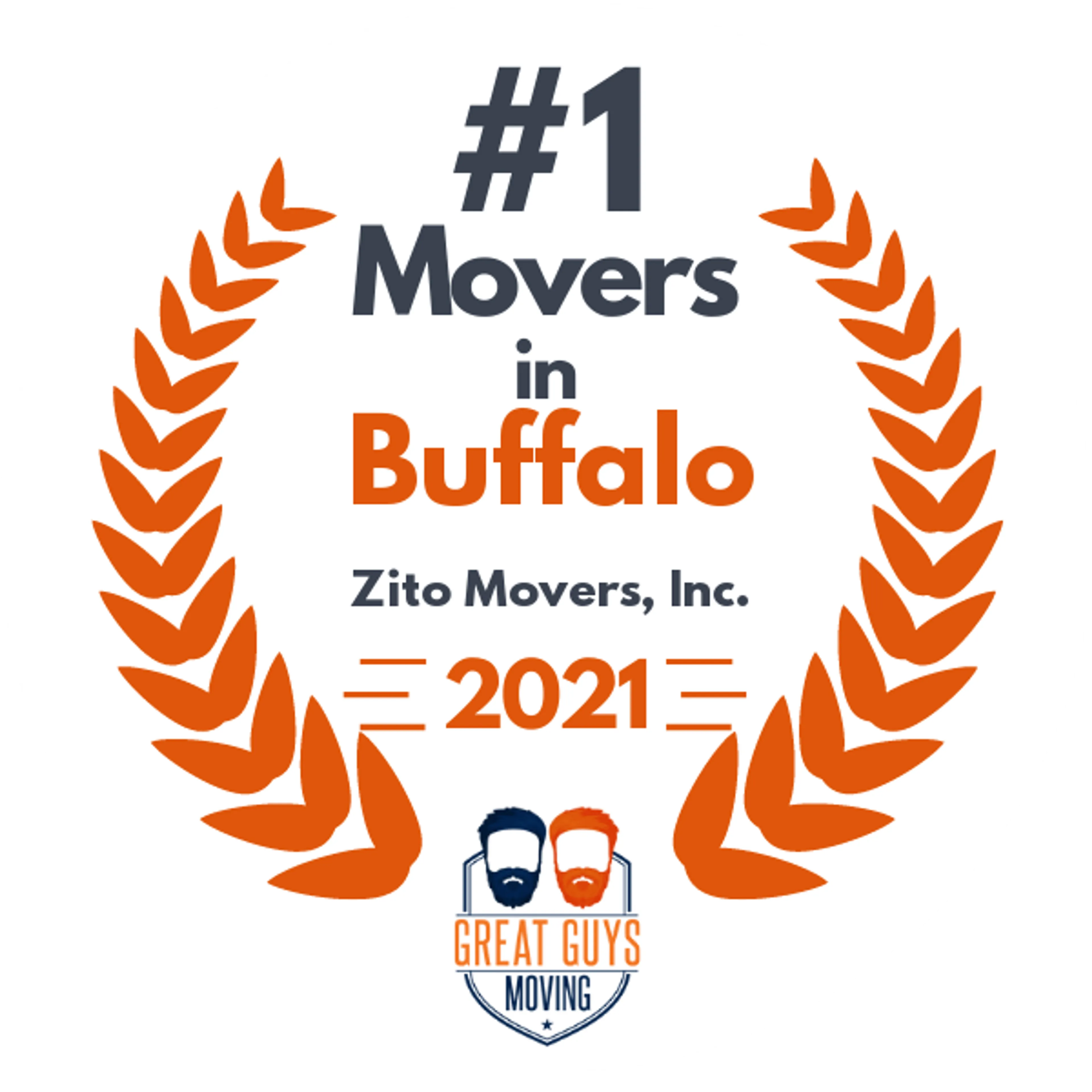 #1 Ranked Movers in Buffalo, NY 2021 award
