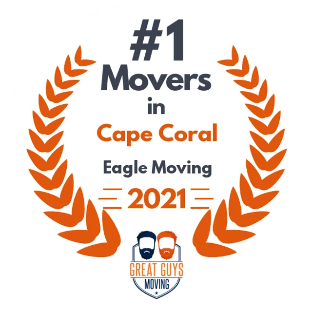 #1 Ranked Movers in Cape Coral, FL 2021 award