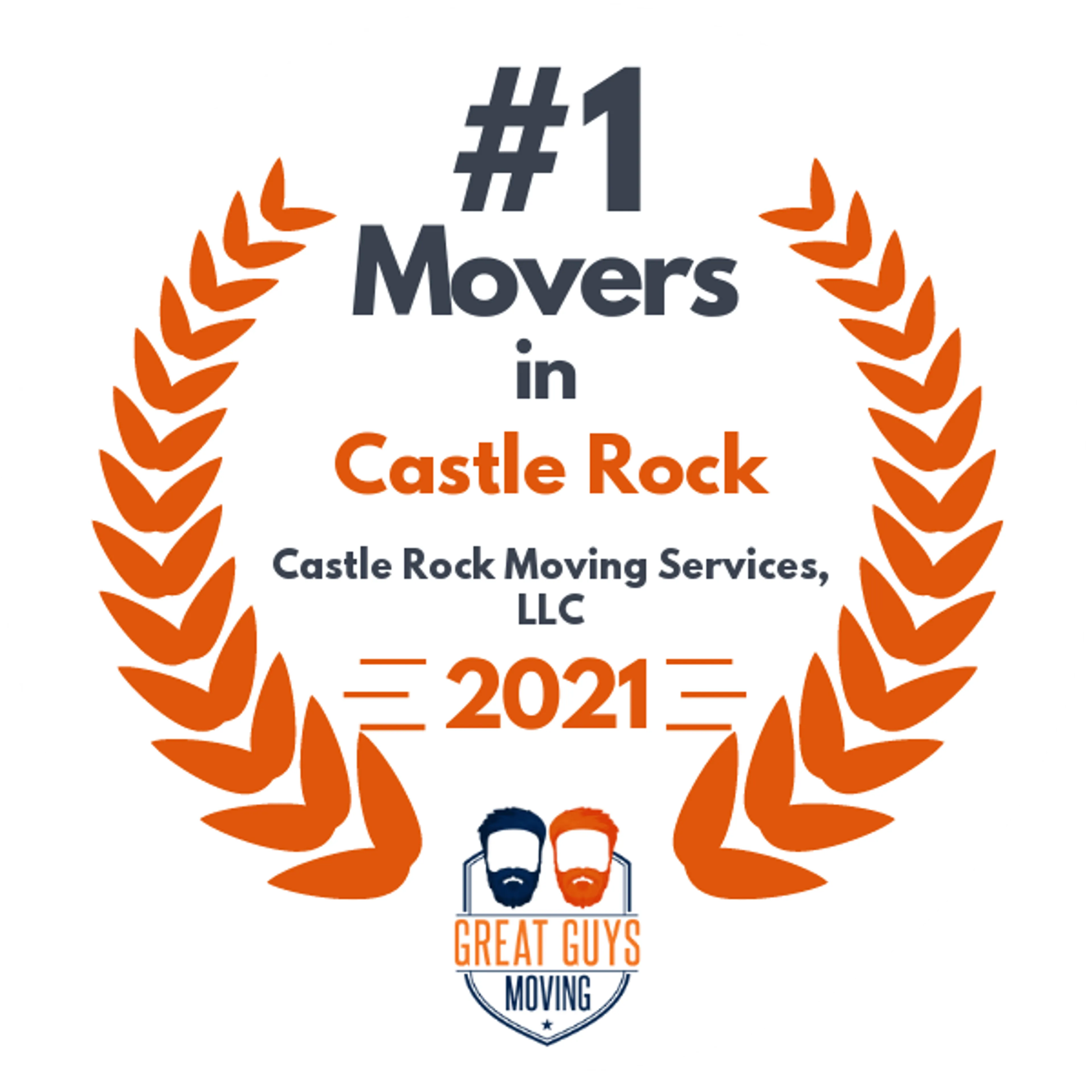 #1 Ranked Movers in Castle Rock, CO 2021 award