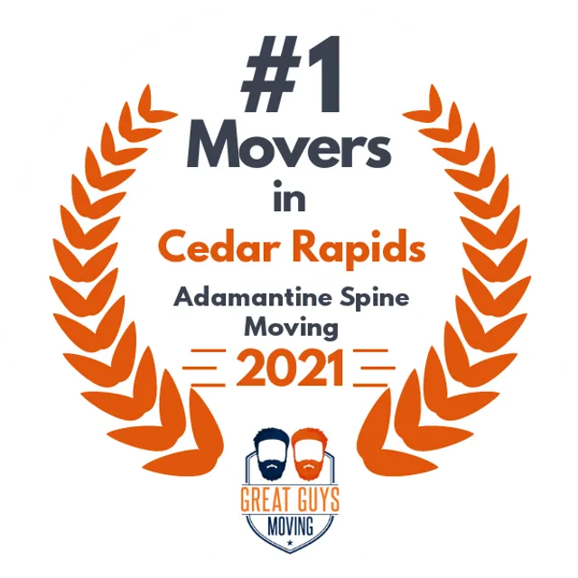 #1 Ranked Movers in Cedar Rapids, IA 2021 award