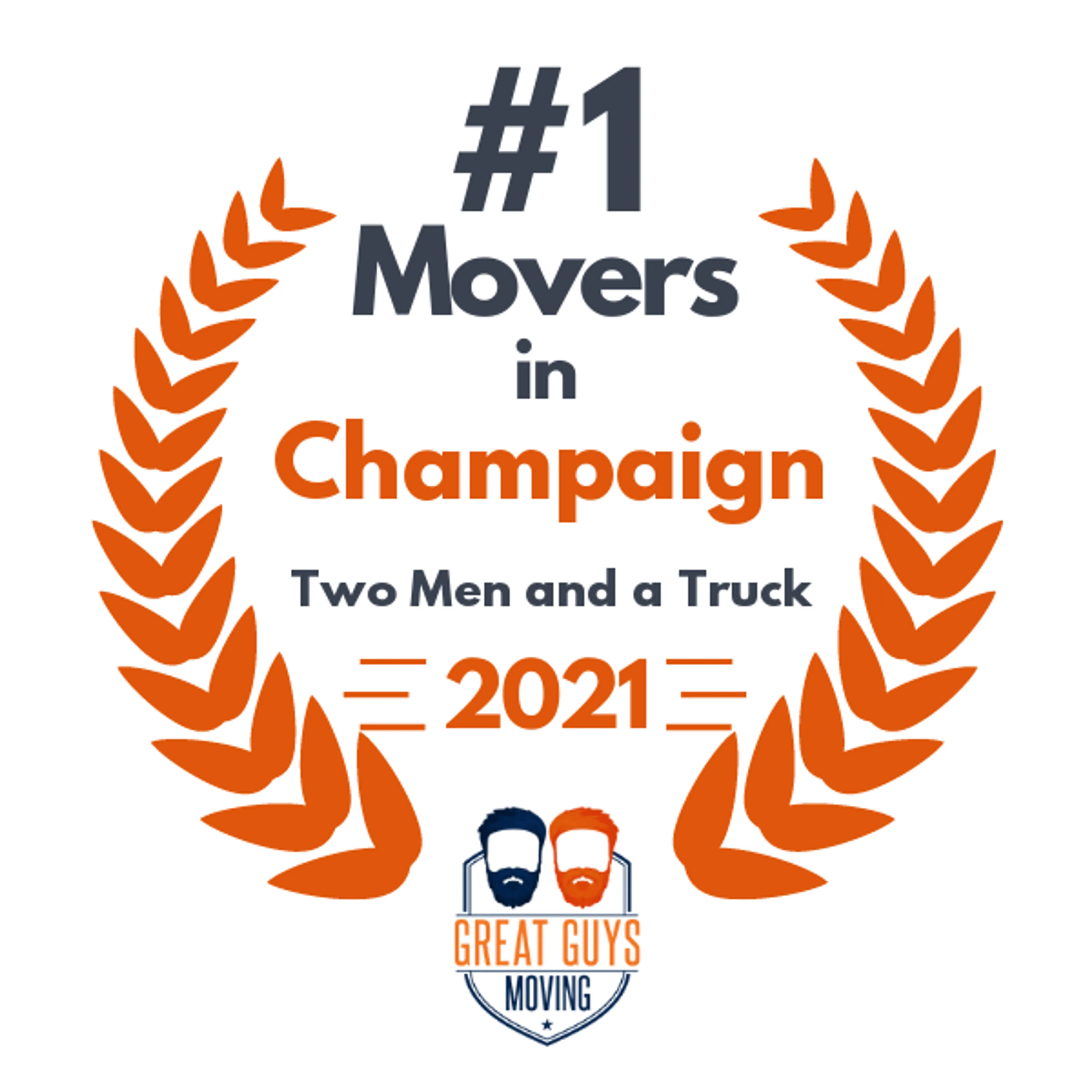 #1 Ranked Movers in Champaign, IL 2021 award