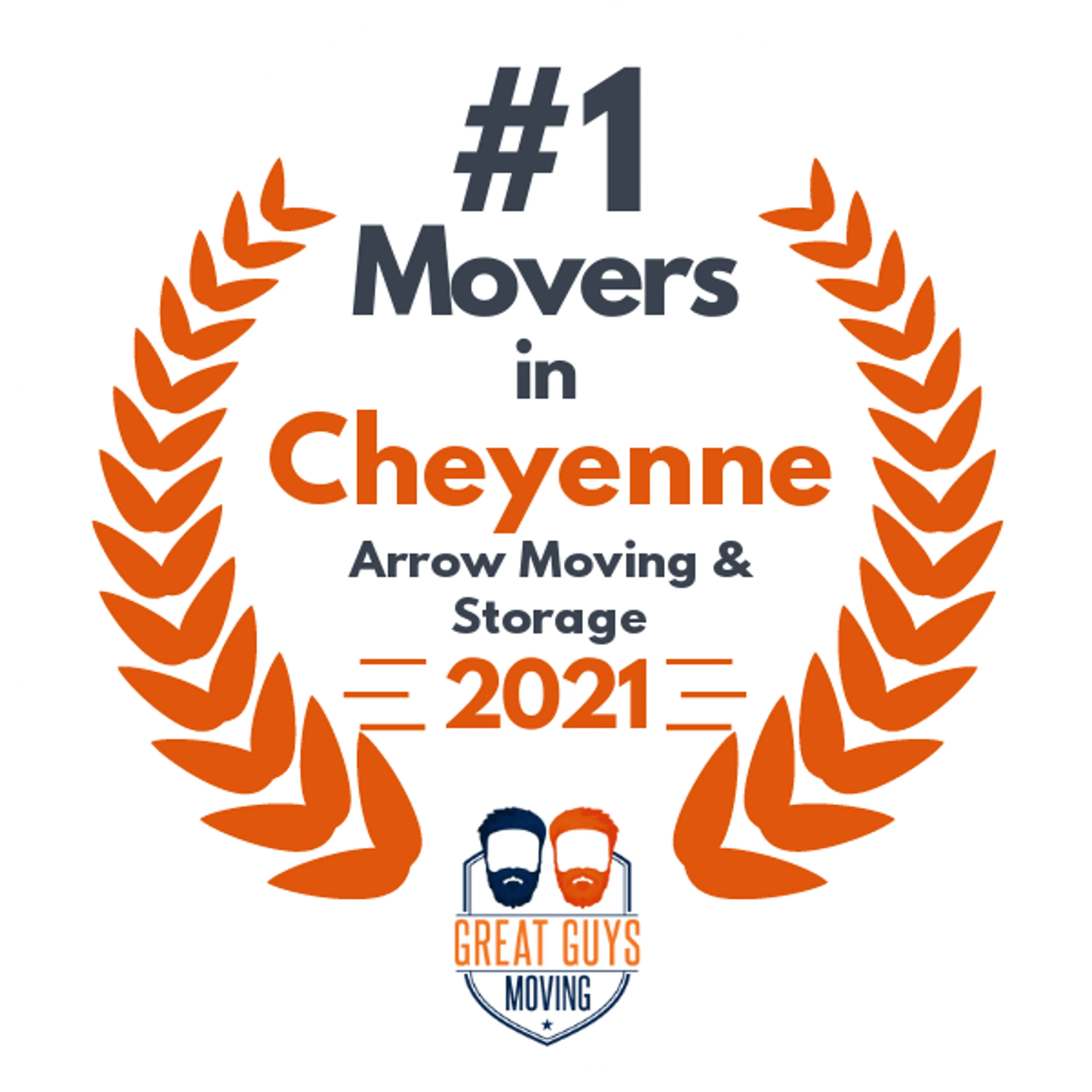 #1 Ranked Movers in Cheyenne, WY 2021 award
