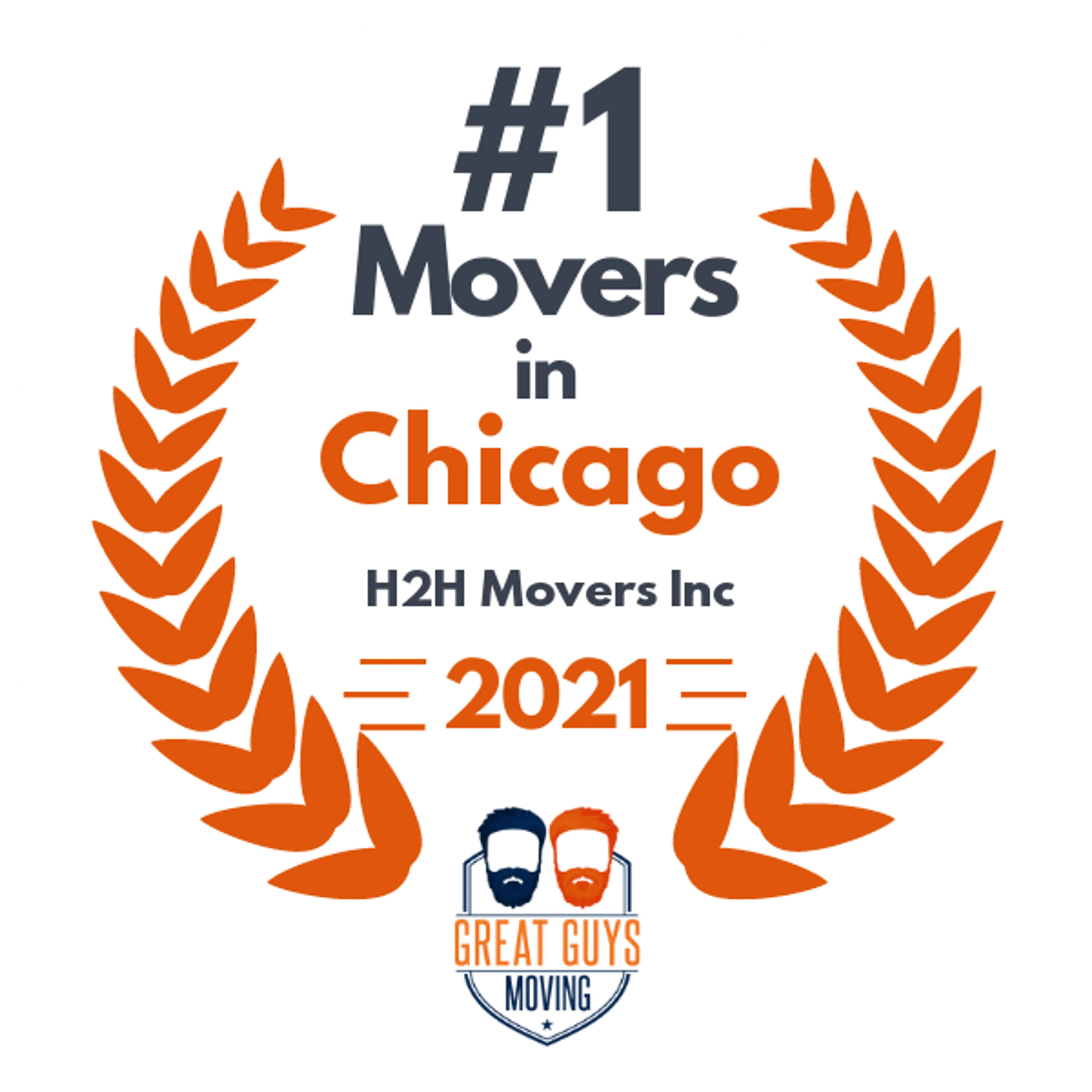 #1 Ranked Movers in Chicago, IL 2021 award