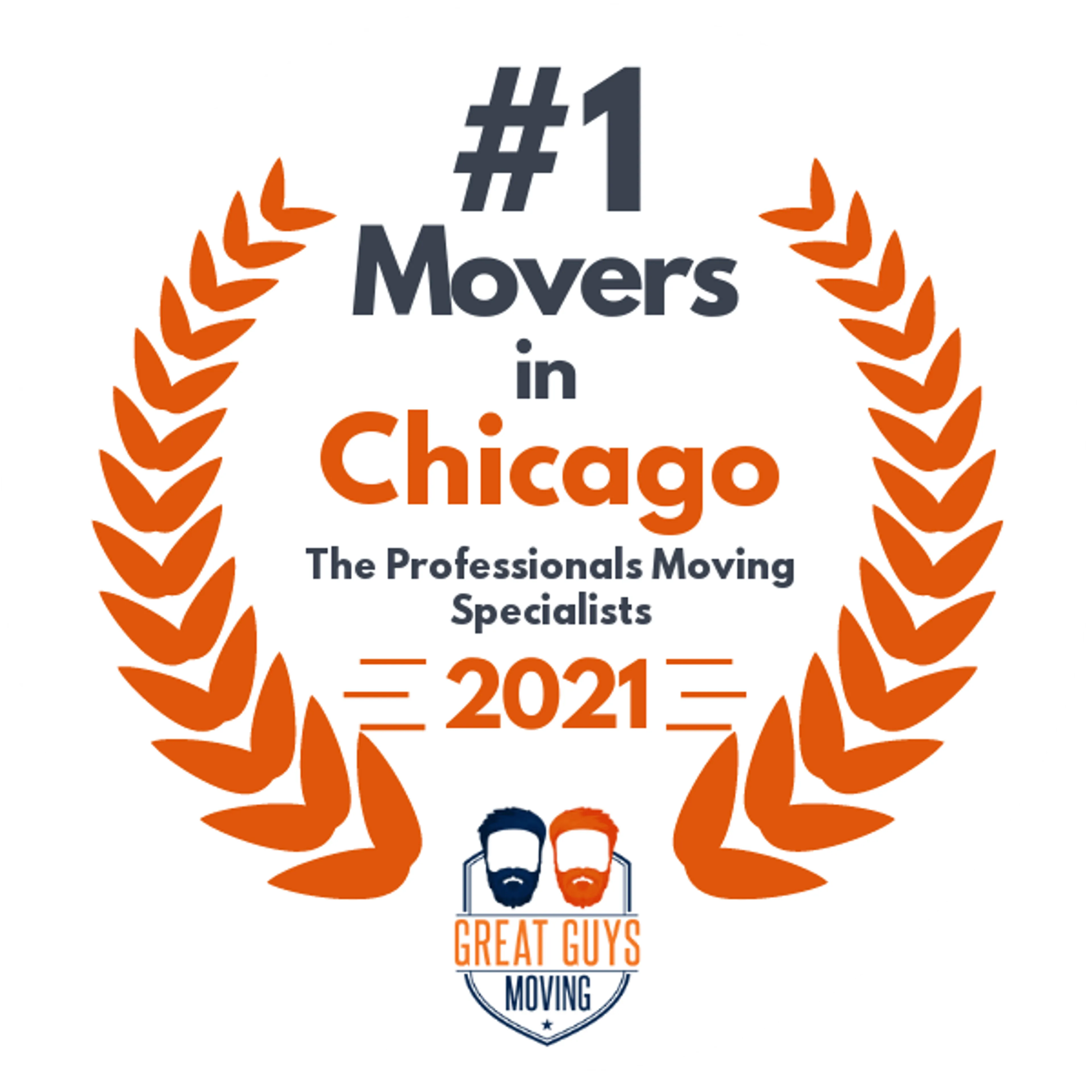 #1 Ranked Movers in Chicago, IL 2021 award