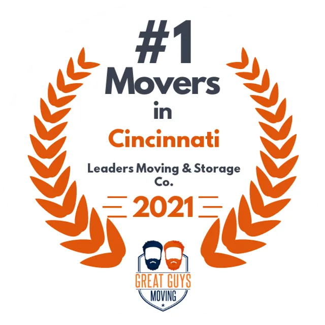 #1 Ranked Movers in Cincinnati, OH 2021 award