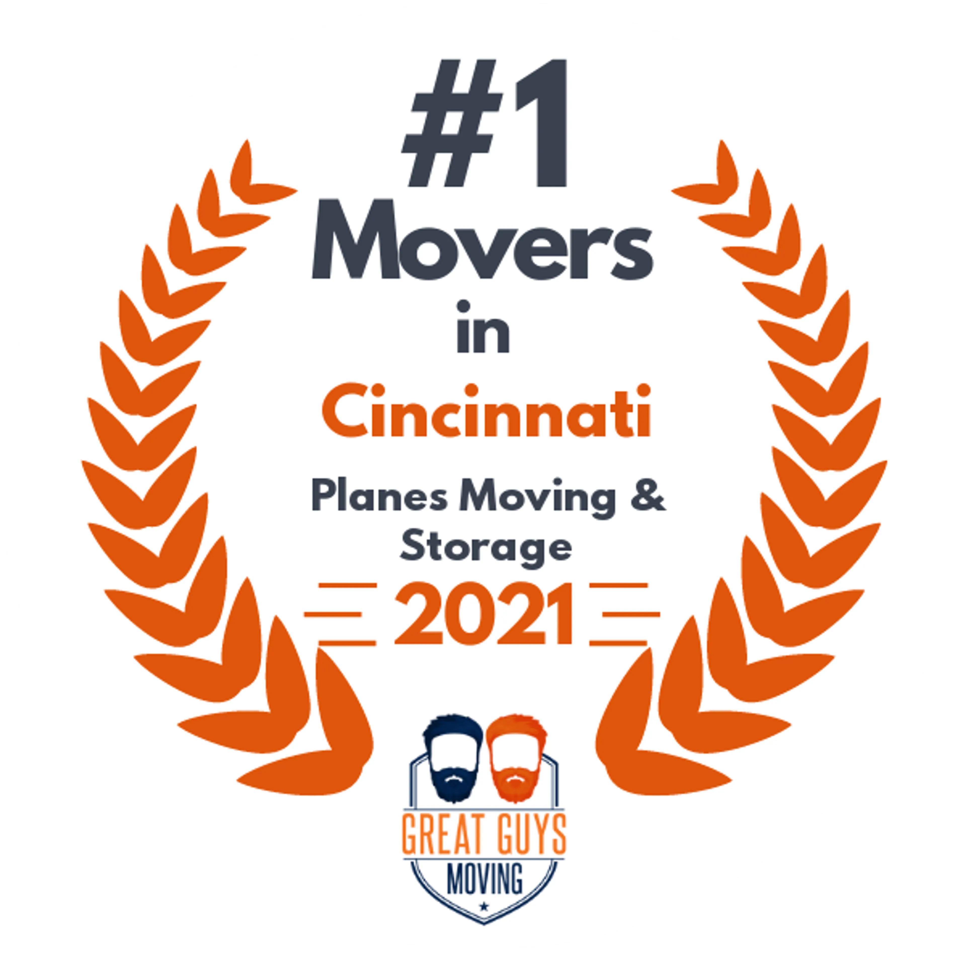 #1 Ranked Movers in Cincinnati, OH 2021 award