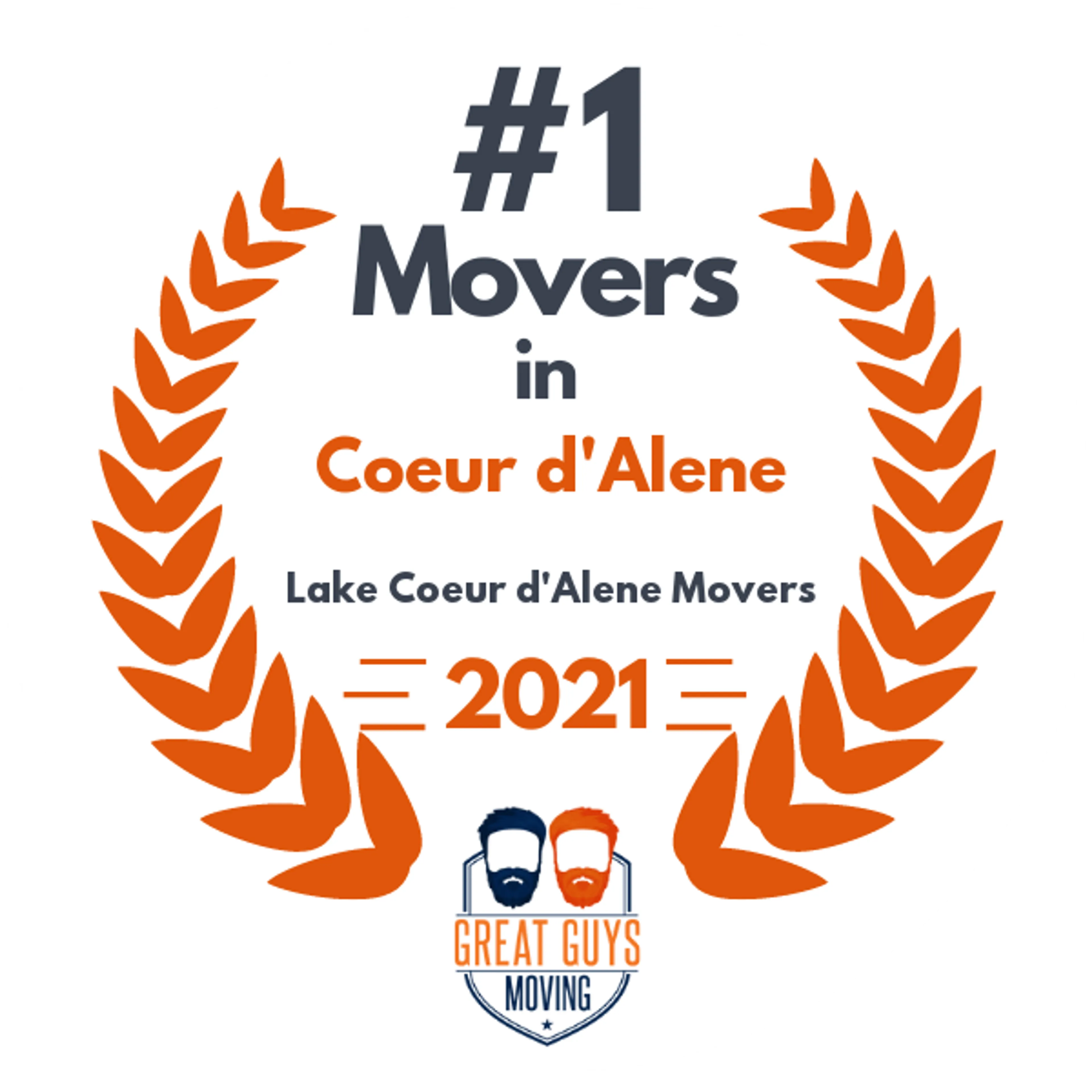 #1 Ranked Movers in Spokane, WA 2021 award