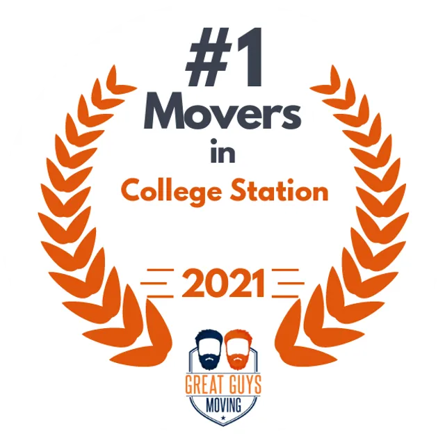 #1 Ranked Movers in College Station, TX 2021 award