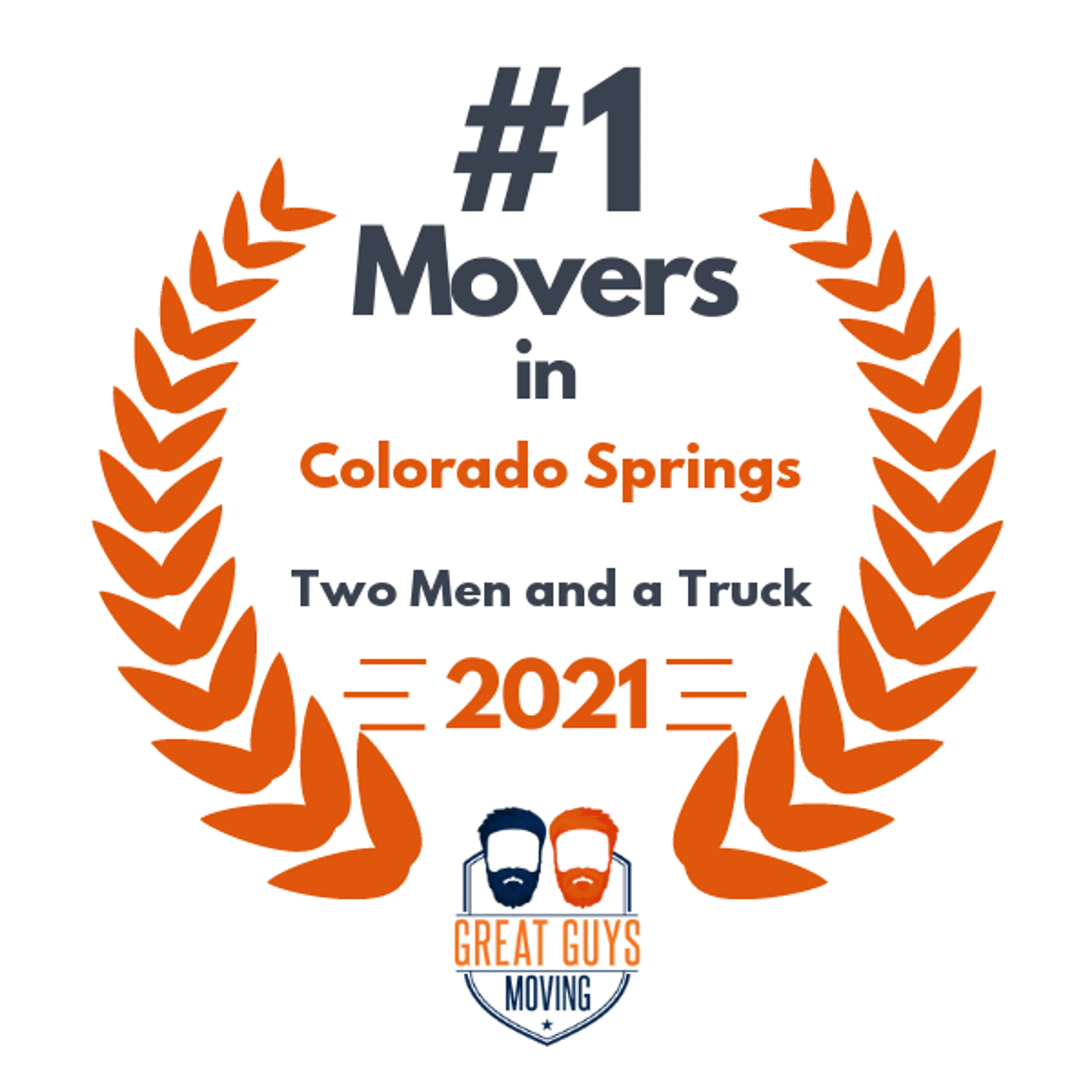 #1 Ranked Movers in Colorado Springs, CO 2021 award