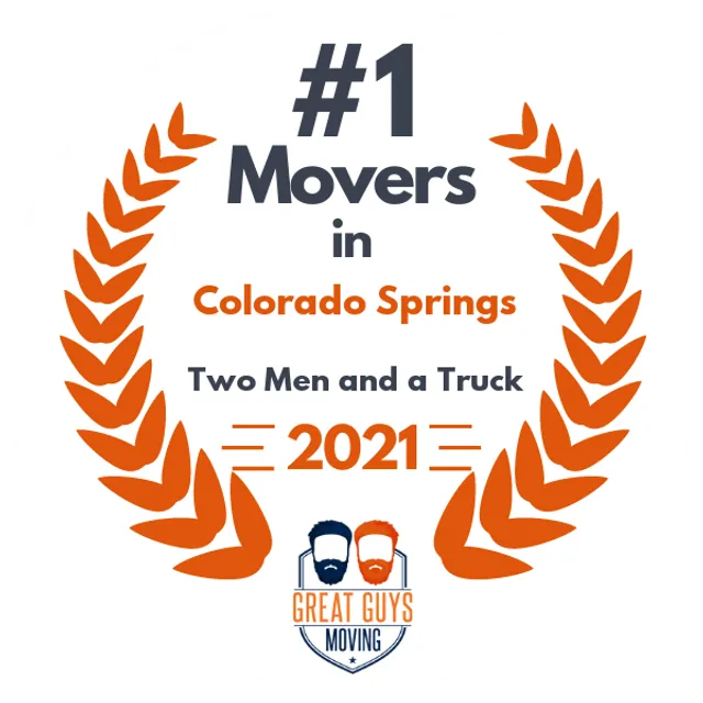 #1 Ranked Movers in Colorado Springs, CO 2021 award