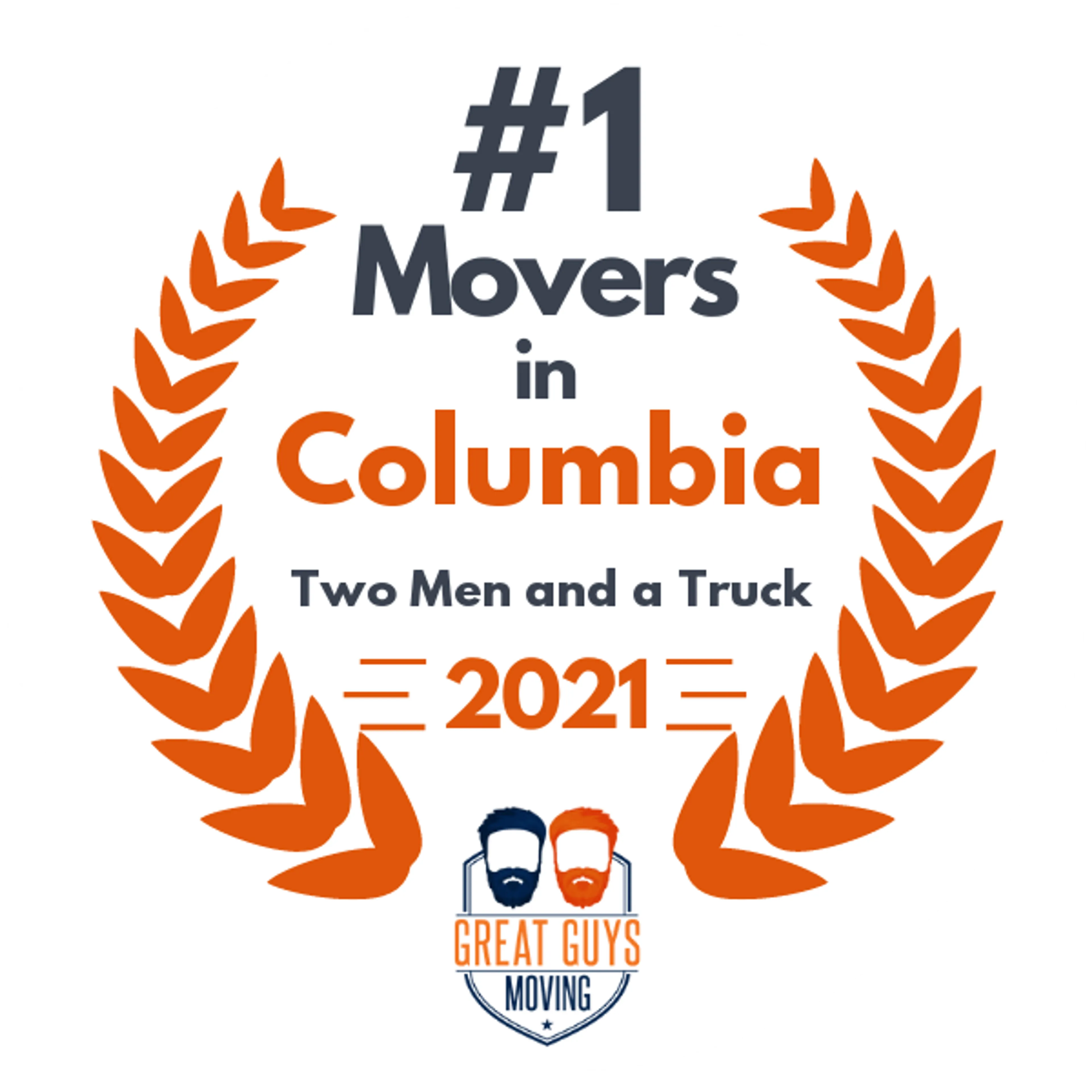 #1 Ranked Movers in Columbia, MO 2021 award