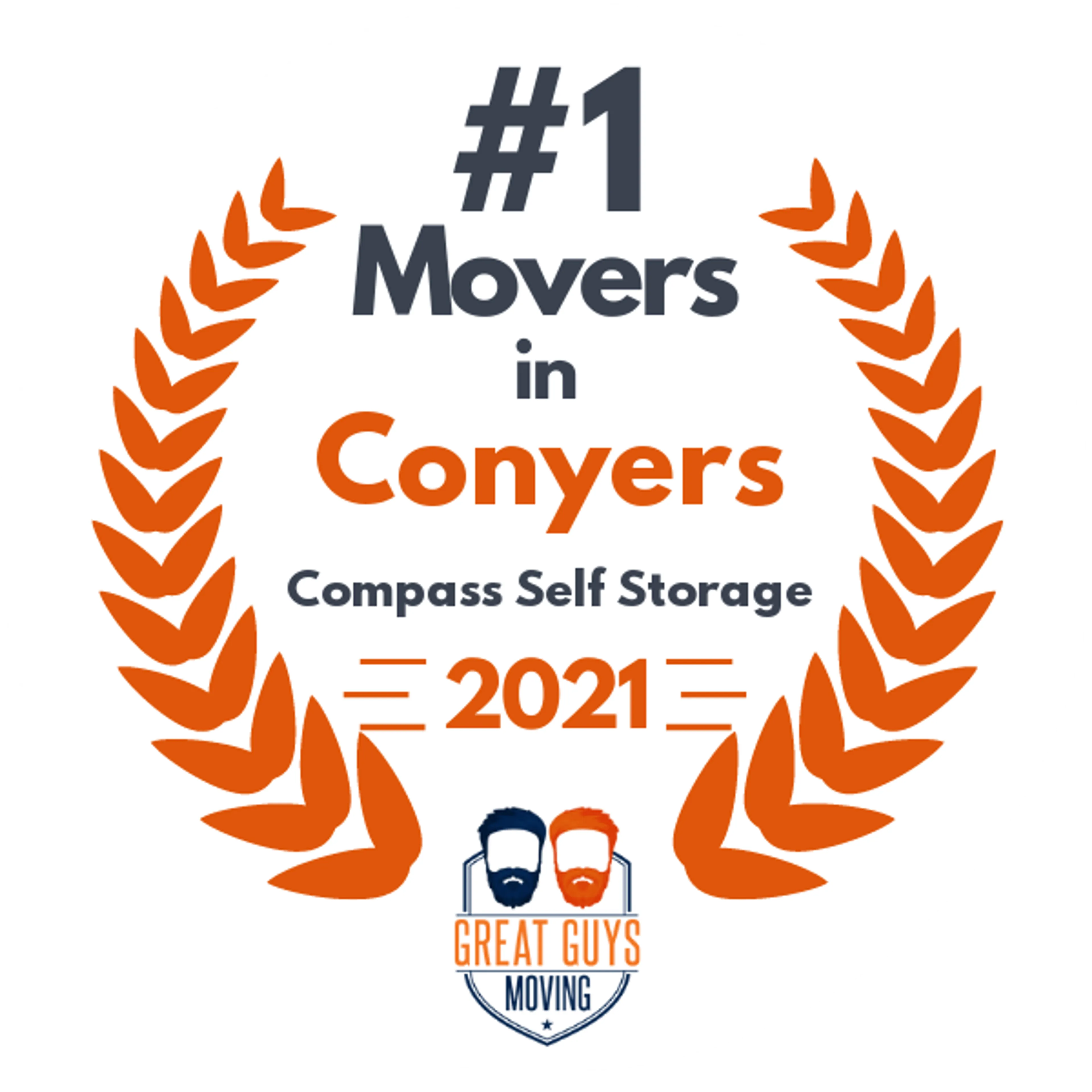 #1 Ranked Movers in Conyers, GA 2021 award