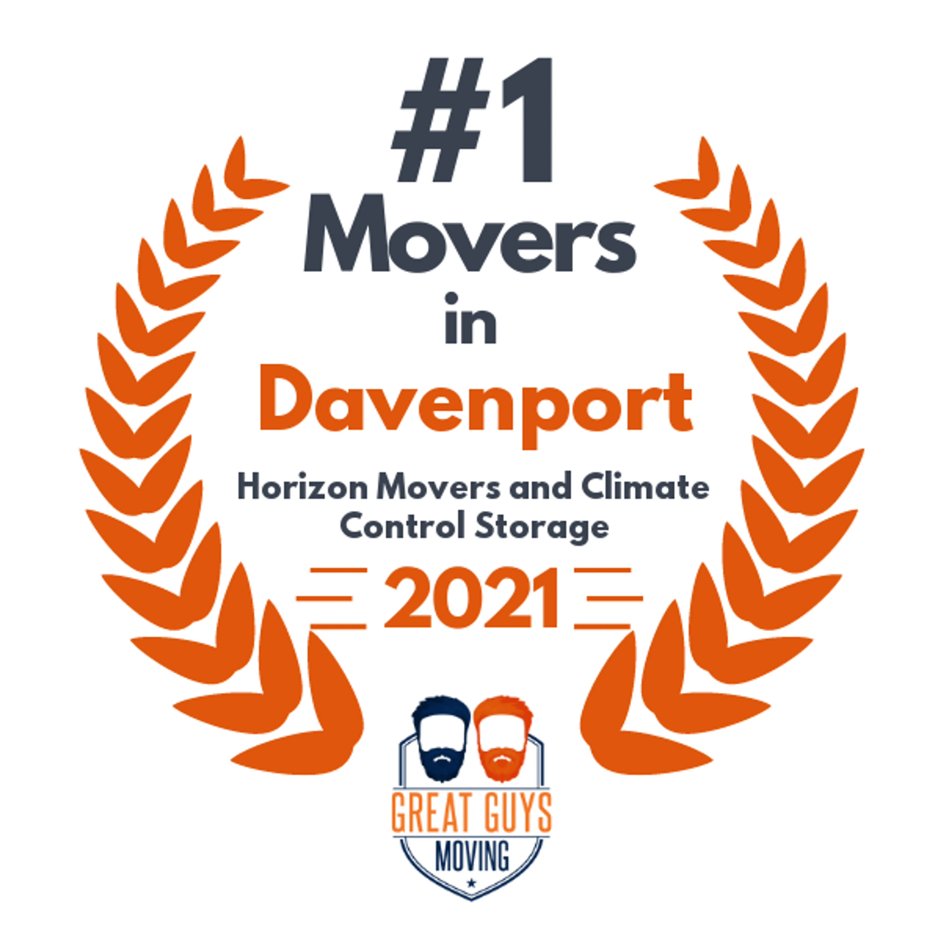 #1 Ranked Movers in Cedar Rapids, IA 2021 award