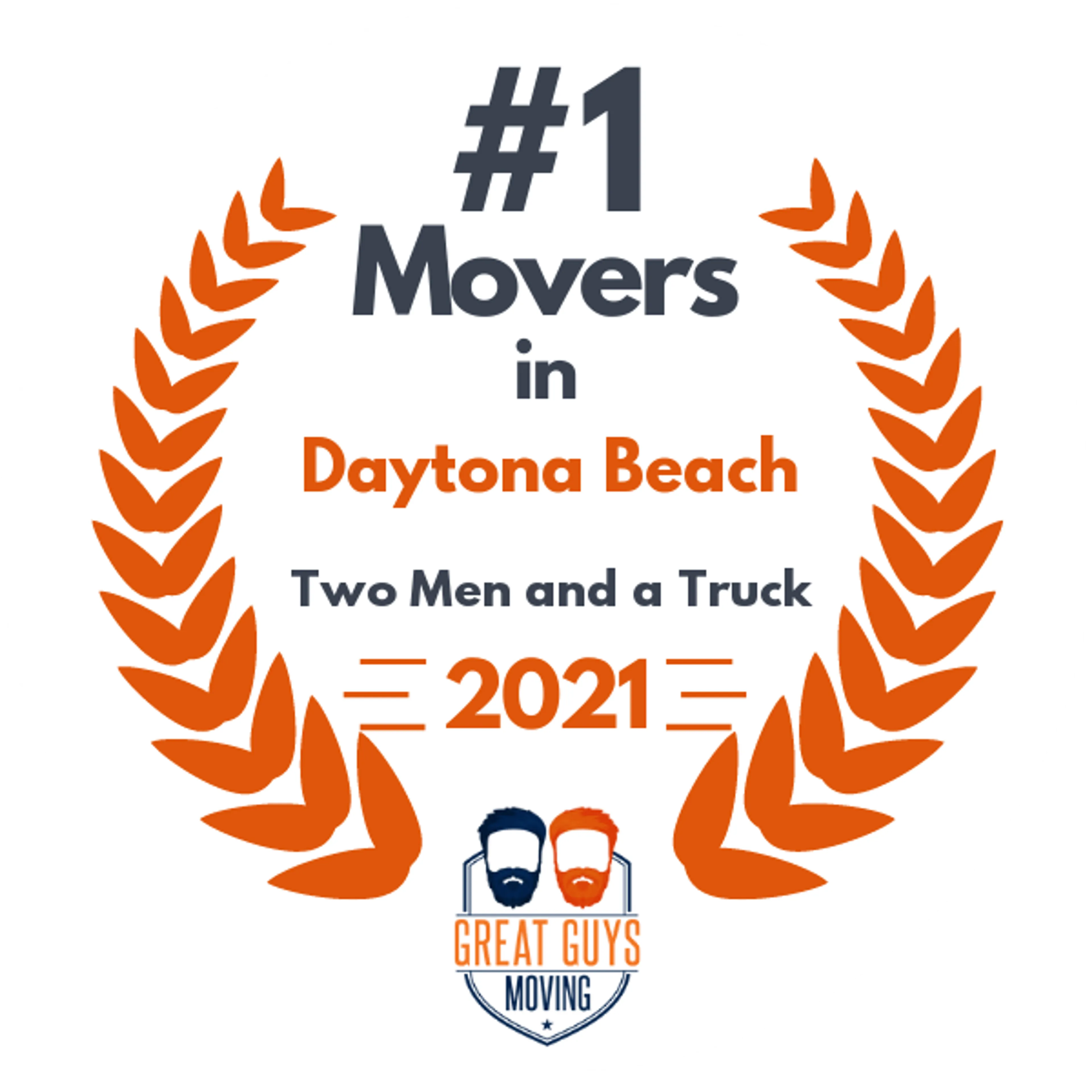 #1 Ranked Movers in Palm Coast, FL 2021 award