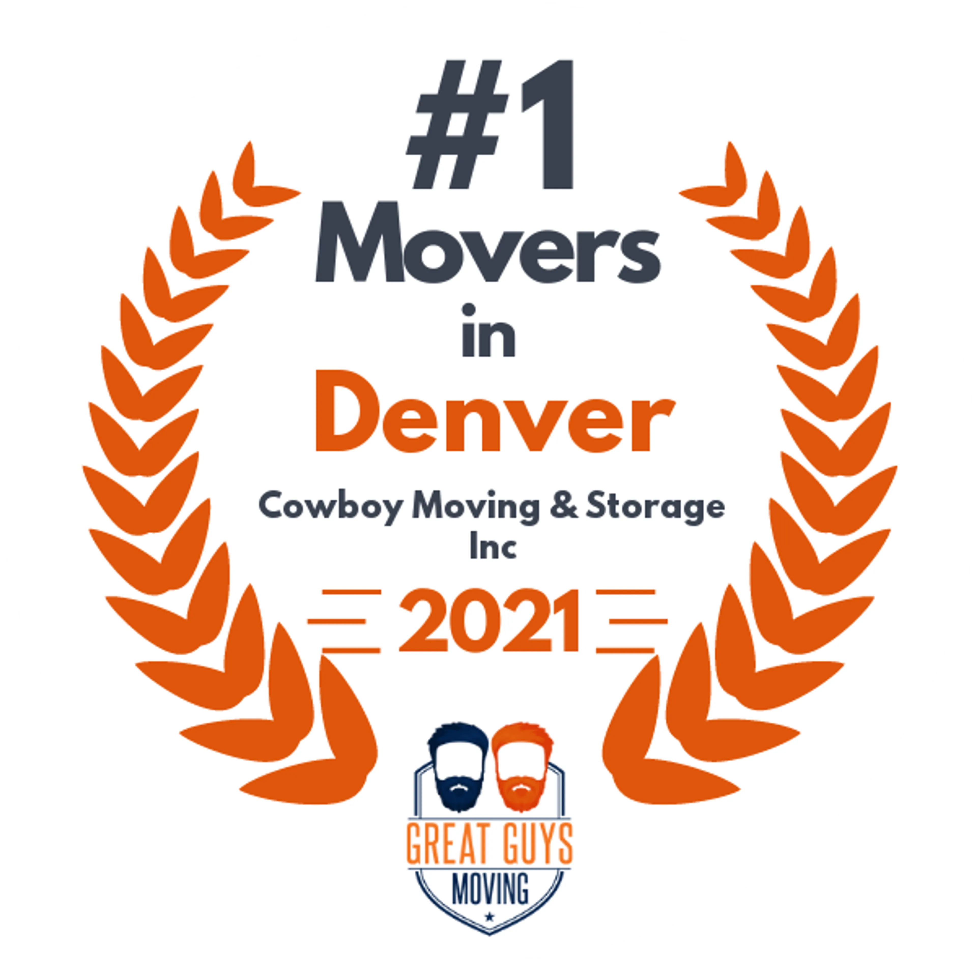 #1 Ranked Movers in Denver, CO 2021 award