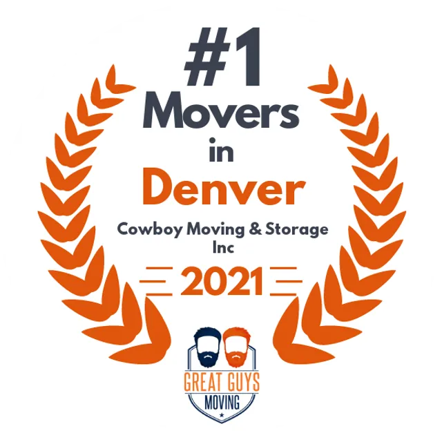 #1 Ranked Movers in Denver, CO 2021 award