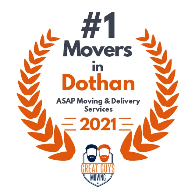 #1 Ranked Movers in Dothan, AL 2021 award