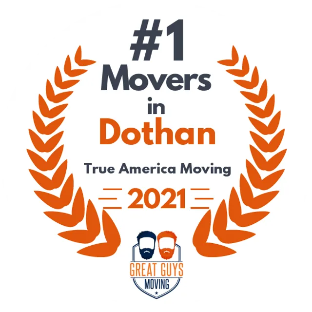 #1 Ranked Movers in Dothan, AL 2021 award