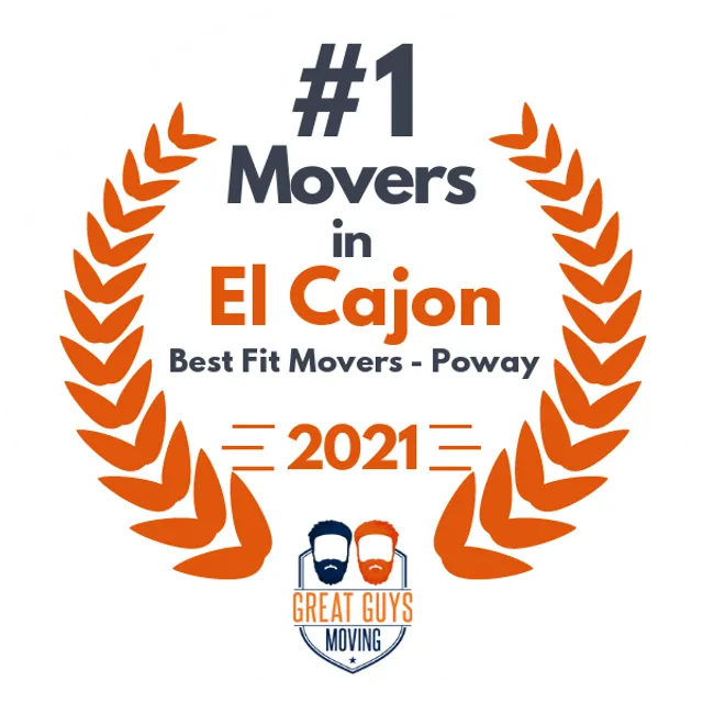 #1 Ranked Movers in Chula Vista, CA 2021 award