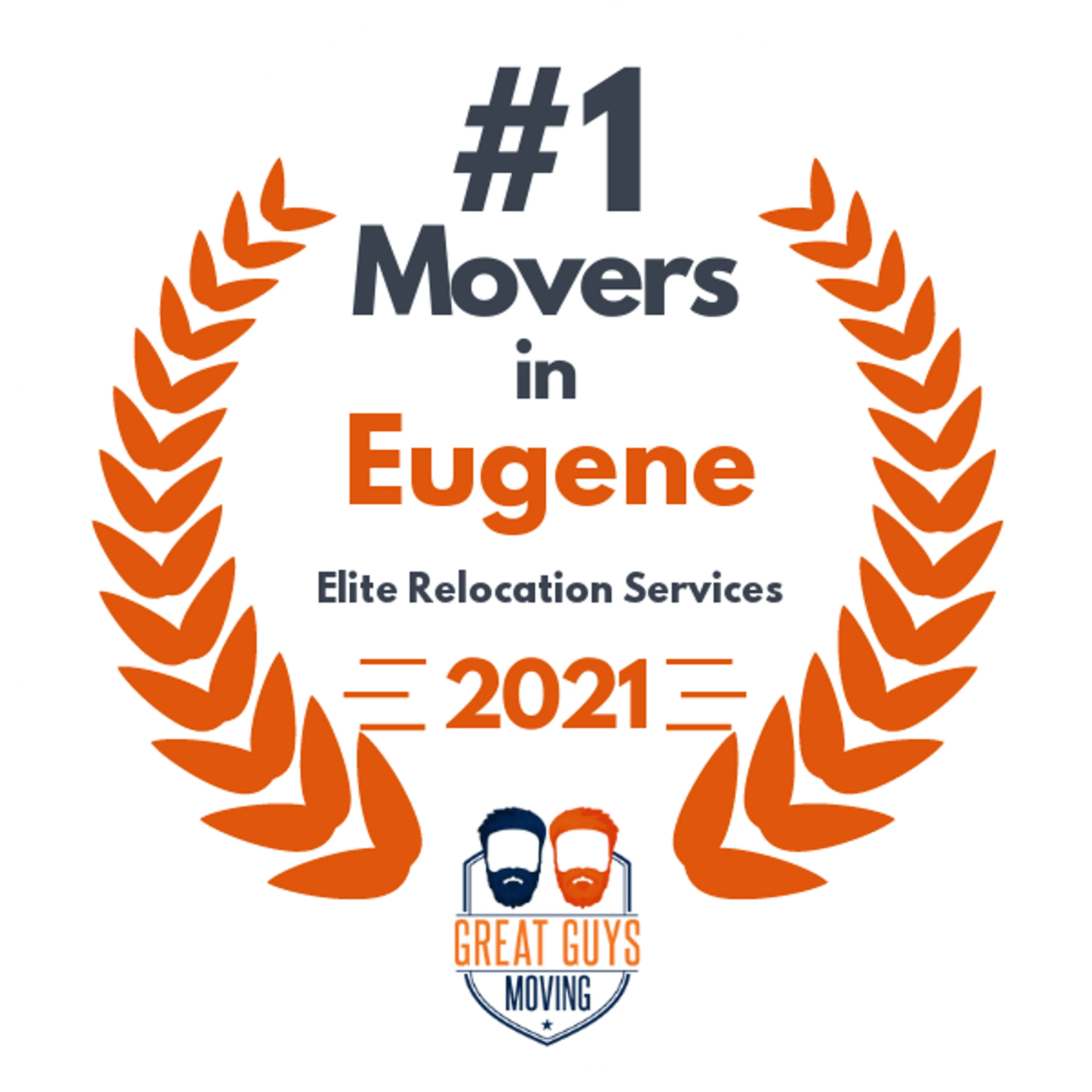 #1 Ranked Movers in Eugene, OR 2021 award