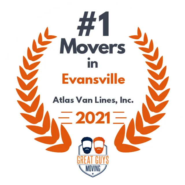 #1 Ranked Movers in Evansville, IN 2021 award