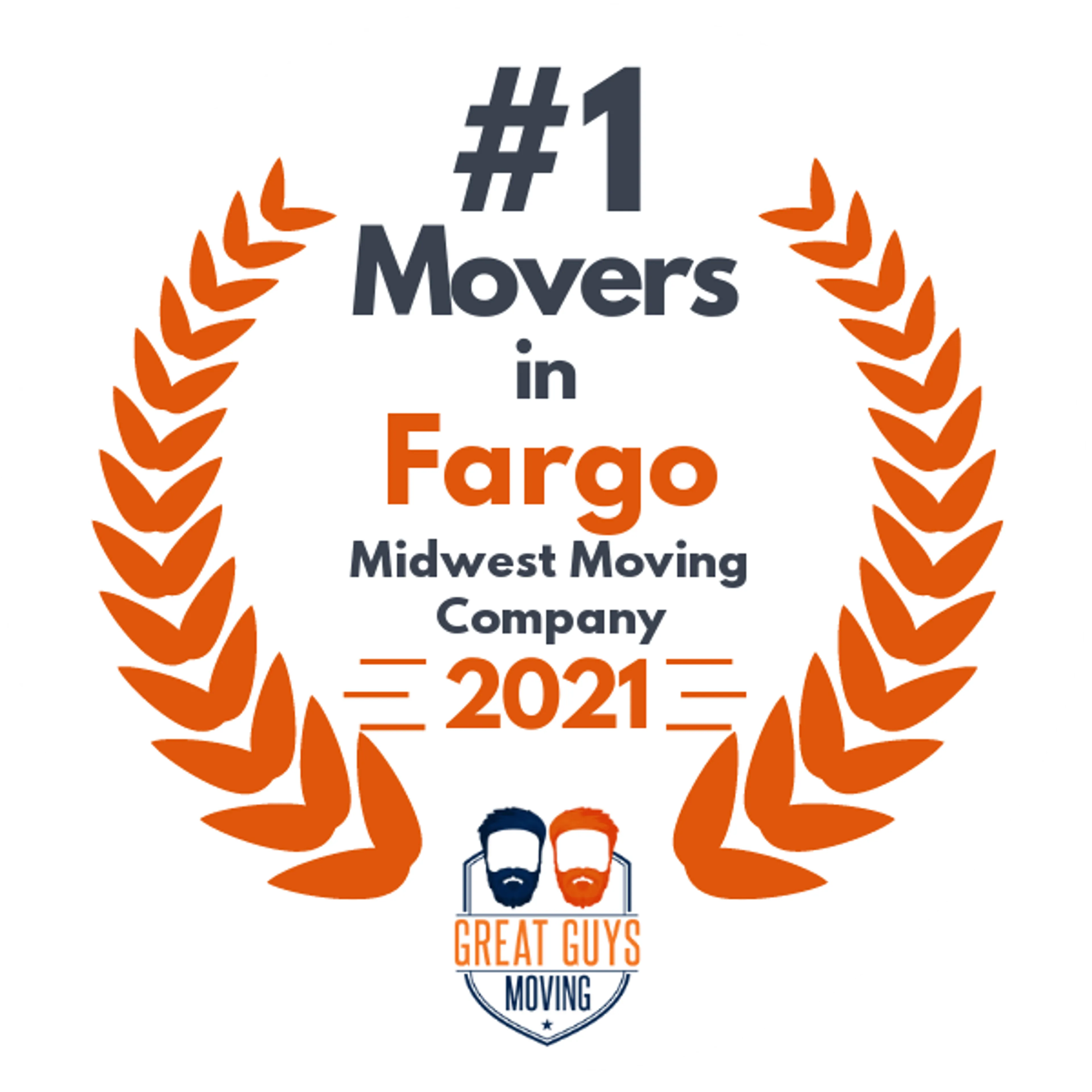 #1 Ranked Movers in Fargo, ND 2021 award
