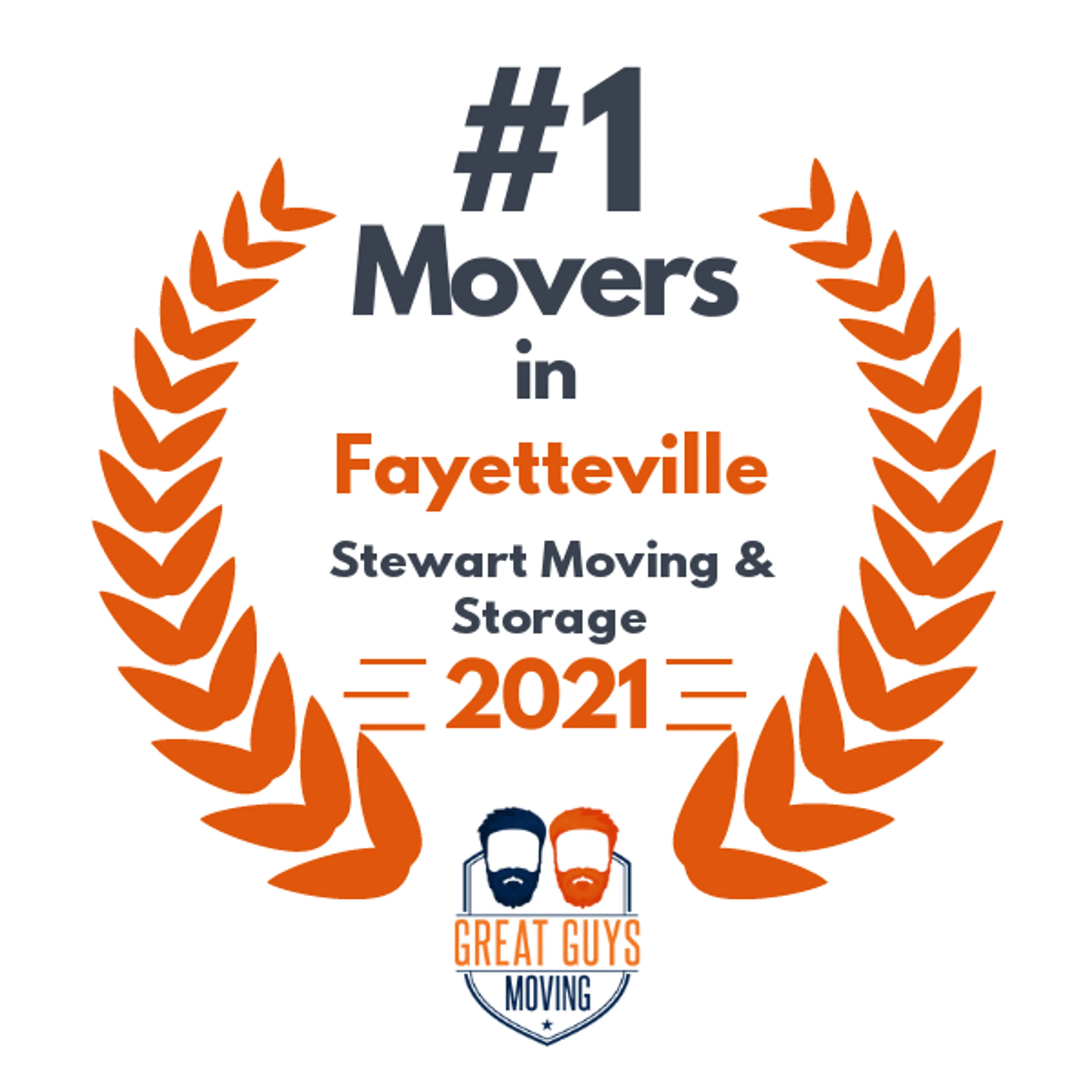 #1 Ranked Movers in Fayetteville, NC 2021 award
