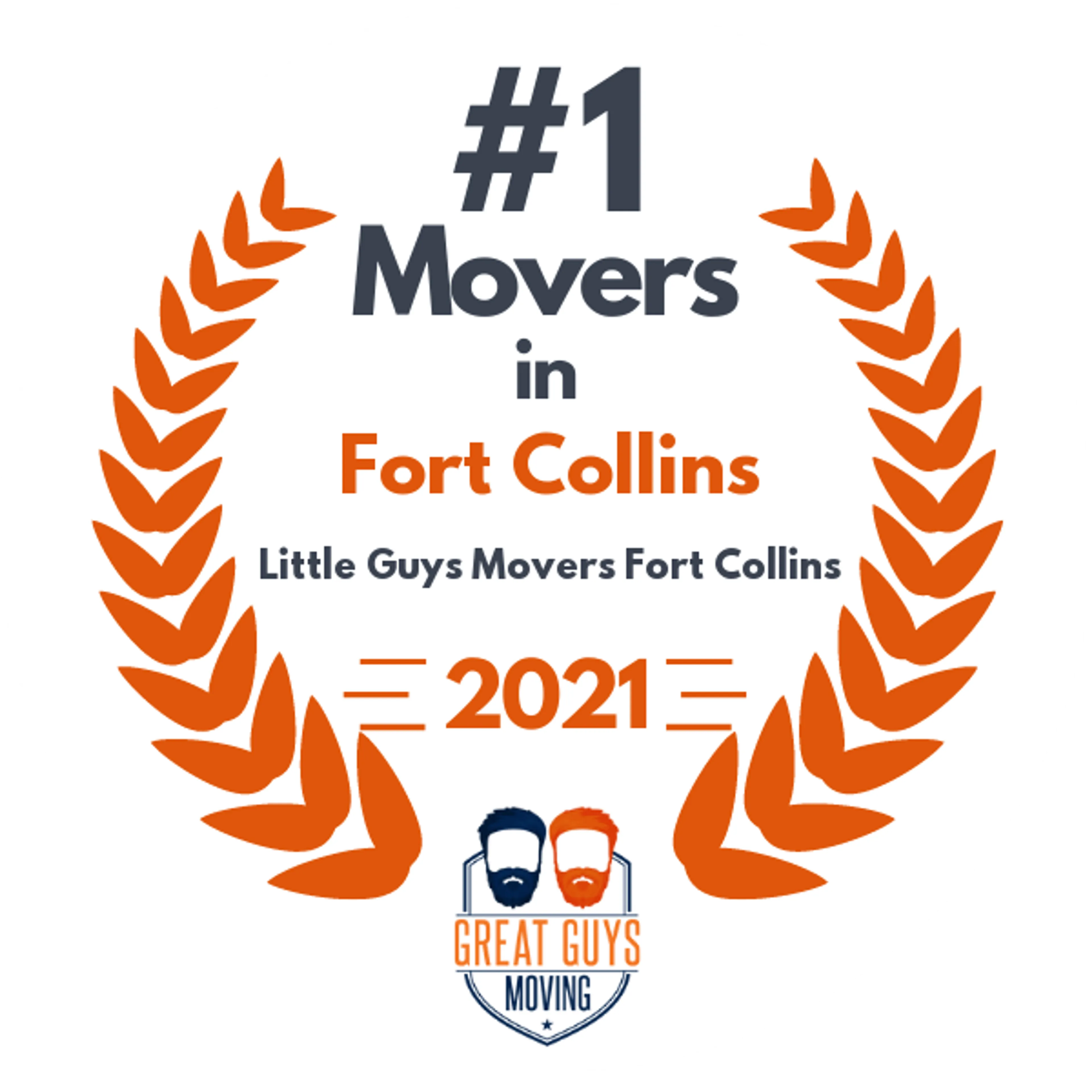 #1 Ranked Movers in Fort Collins, CO 2021 award